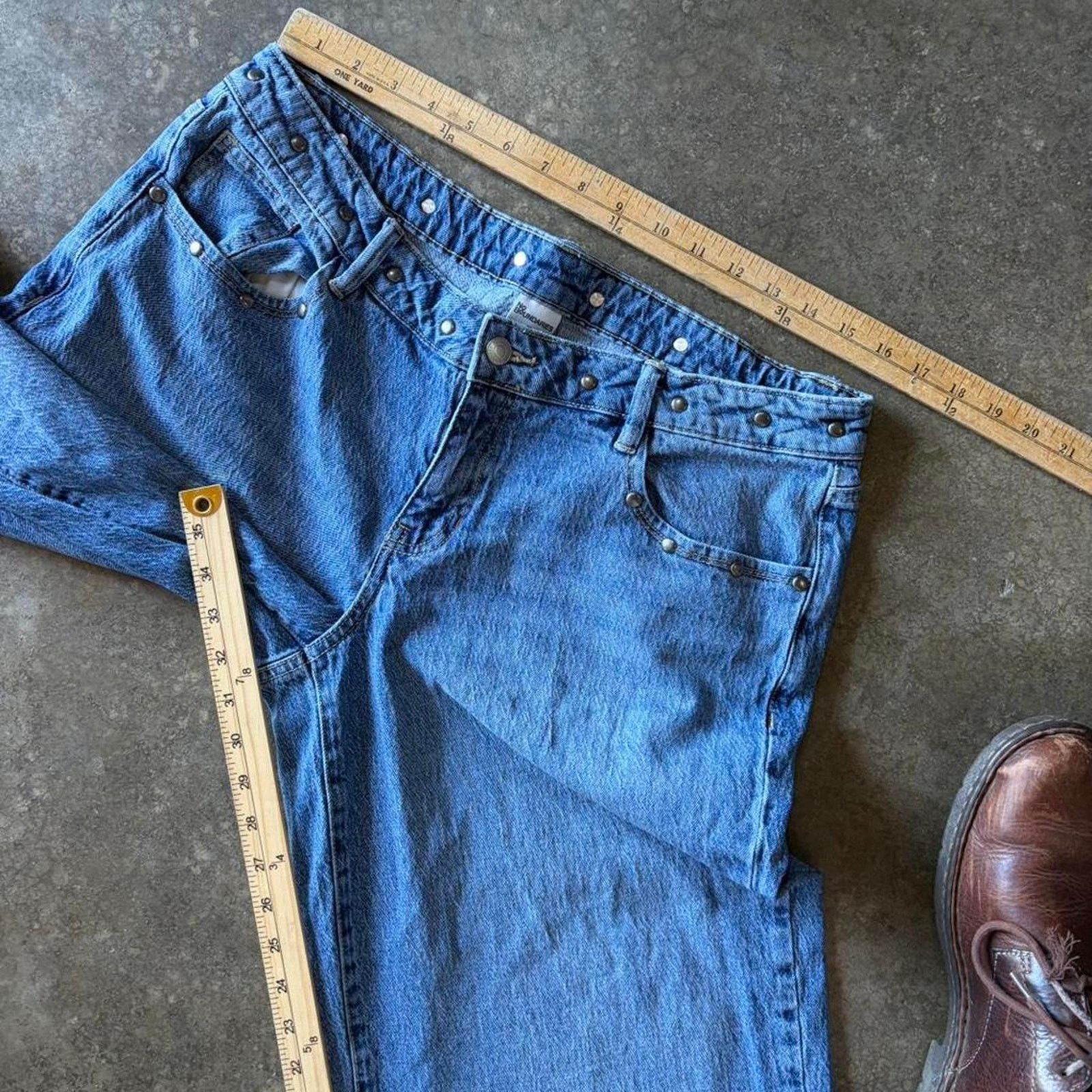 Vintage 2000s nobo wide leg baggy jeans Size US 32 / EU 48 - 4 Thumbnail