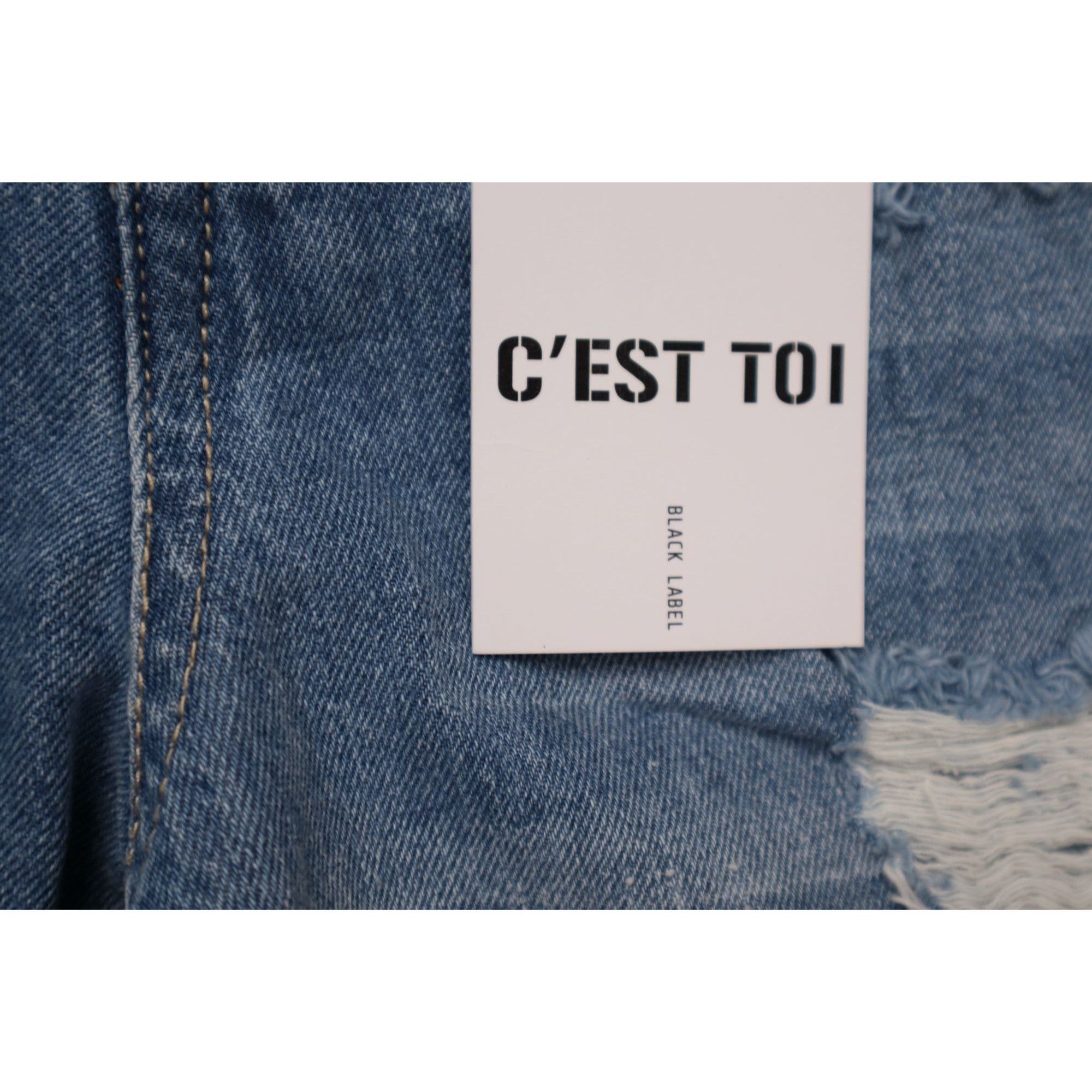 Other NEW C’EST TOI Black Label High Rise Straight Ripped Jeans Si Size 24" / US 00 / IT 34 - 8 Thumbnail