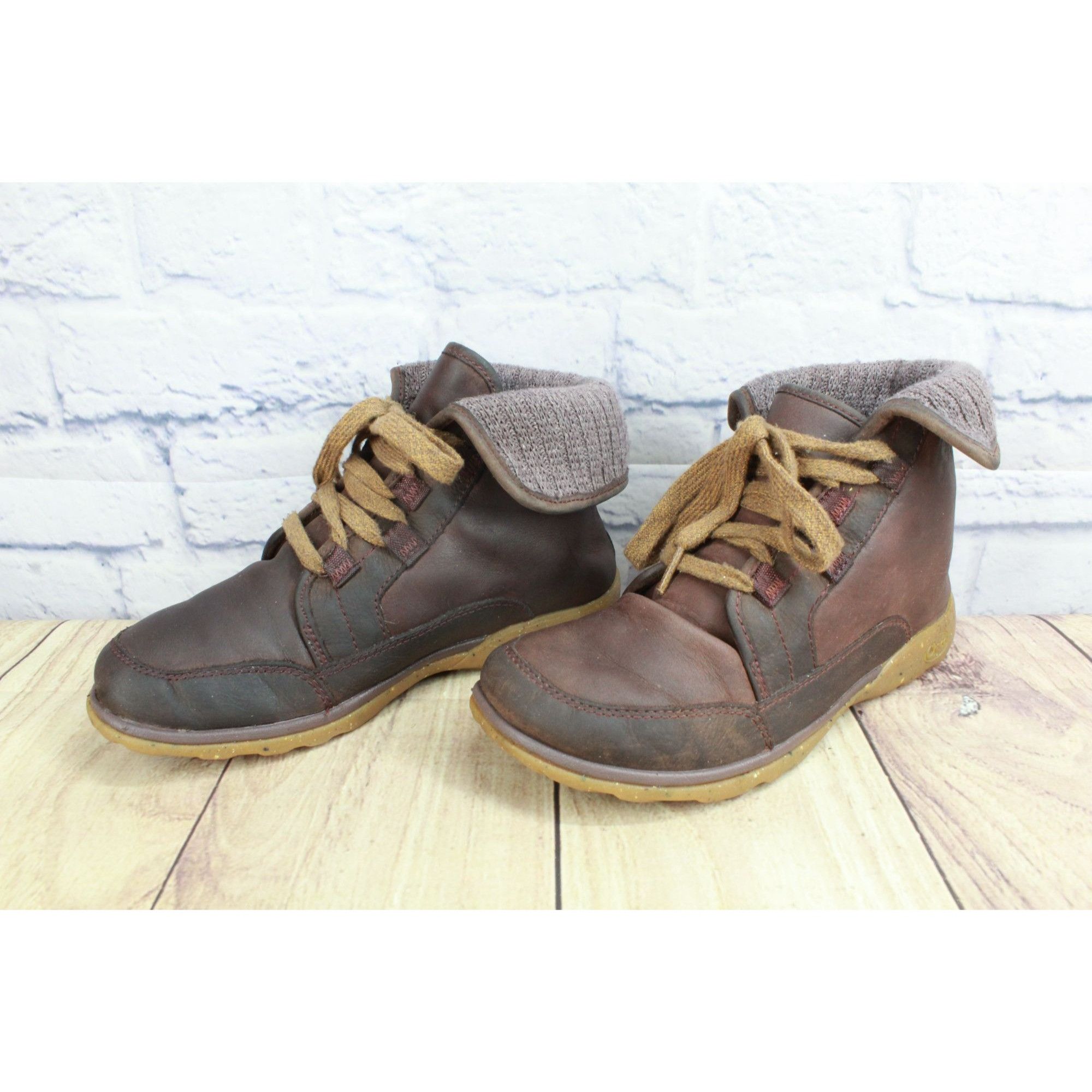 Chaco Chaco Women's Leather Barbary Boots Wool Collar Size 7 Size US 7 / IT 37 - 3 Thumbnail