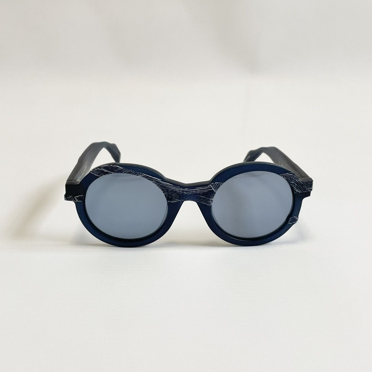 Yohji Yamamoto YY 5019 Blue Round Frame Sunglasses Size ONE SIZE - 1 Thumbnail