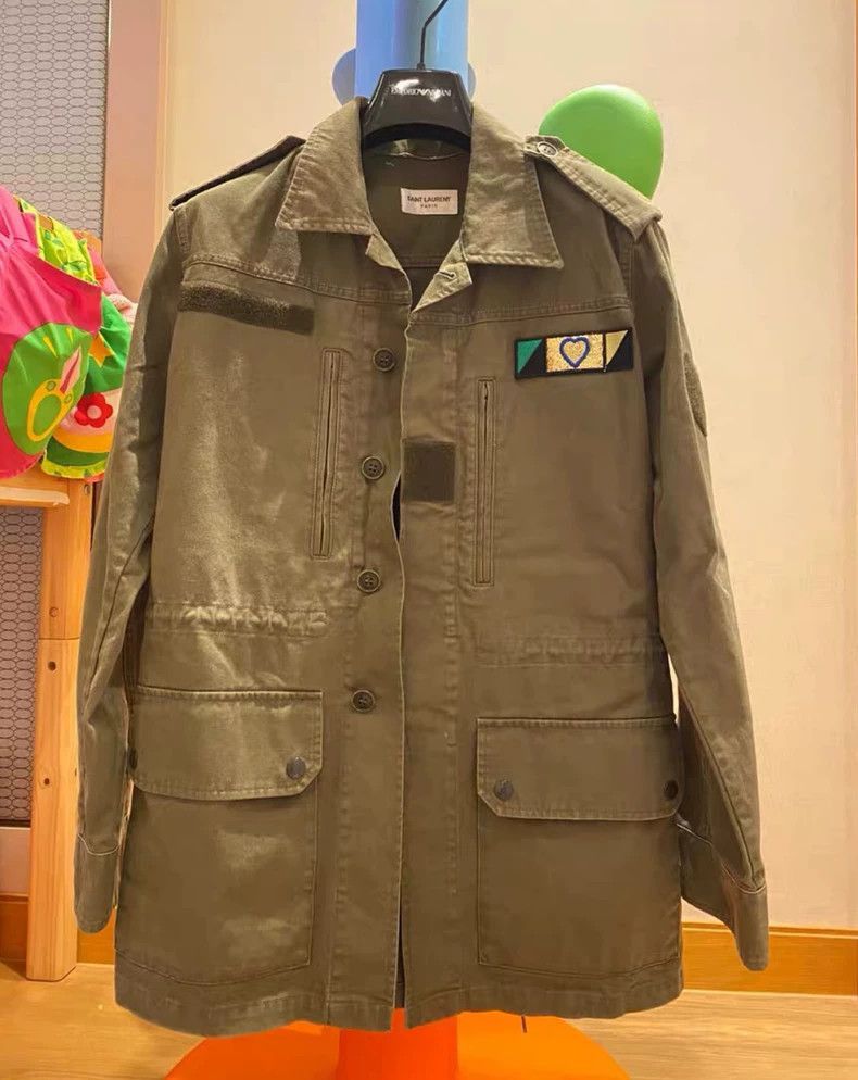 Saint Laurent Paris Saint Laurent Green Military Jacket- Size US XS / EU 42 / 0 - 1 Thumbnail