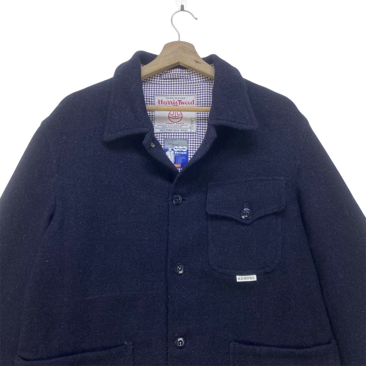 Harris Tweed Vintage Harris Tweed Blue Label Kempel Field Wool Jacket Size US S / EU 44-46 / 1 - 3 Thumbnail