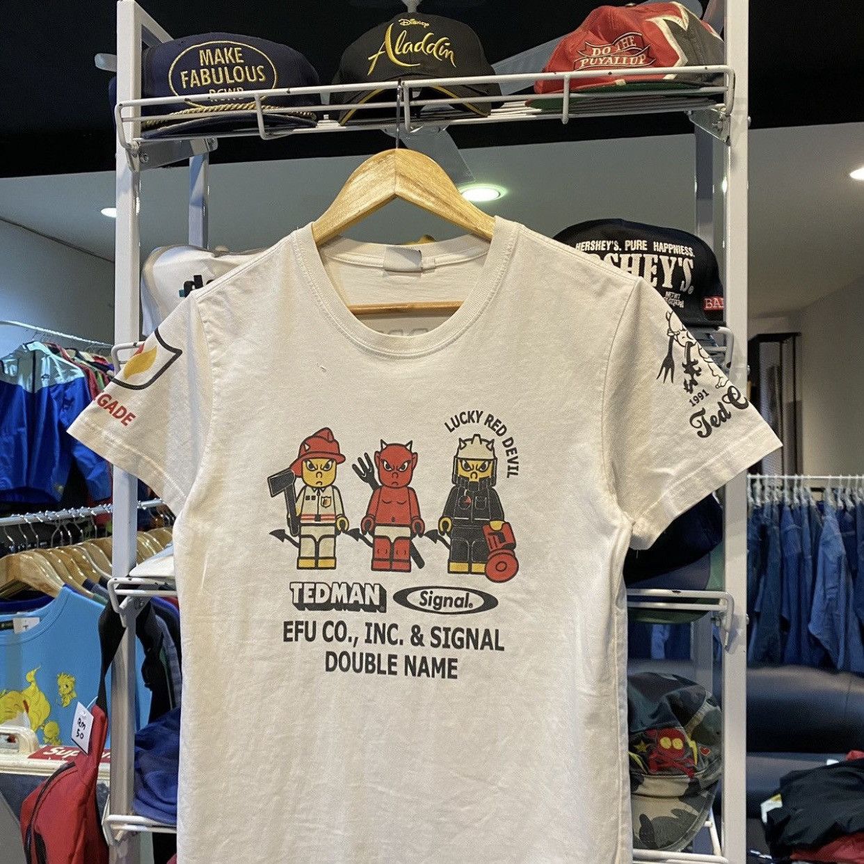 Tedman Vtg Japanese Brand TEDMAN x Signal LEGO Parody Graphic Tee Size US S / EU 44-46 / 1 - 3 Thumbnail