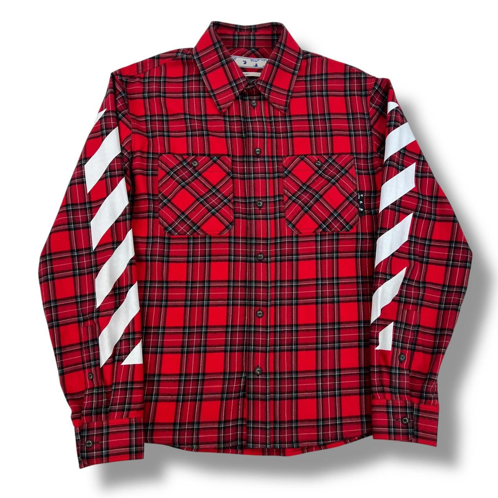 Off-White Off-White Red Plaid Shirt Size US M / EU 48-50 / 2 - 2 Thumbnail