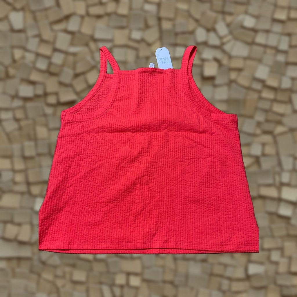 Vintage Time And Tru Tank Top Womens Medium Red Sleeveless NWT Tank Top Time And Tru Casual Basic Shirt Size M / US 6-8 / IT 42-44 - 1 Thumbnail