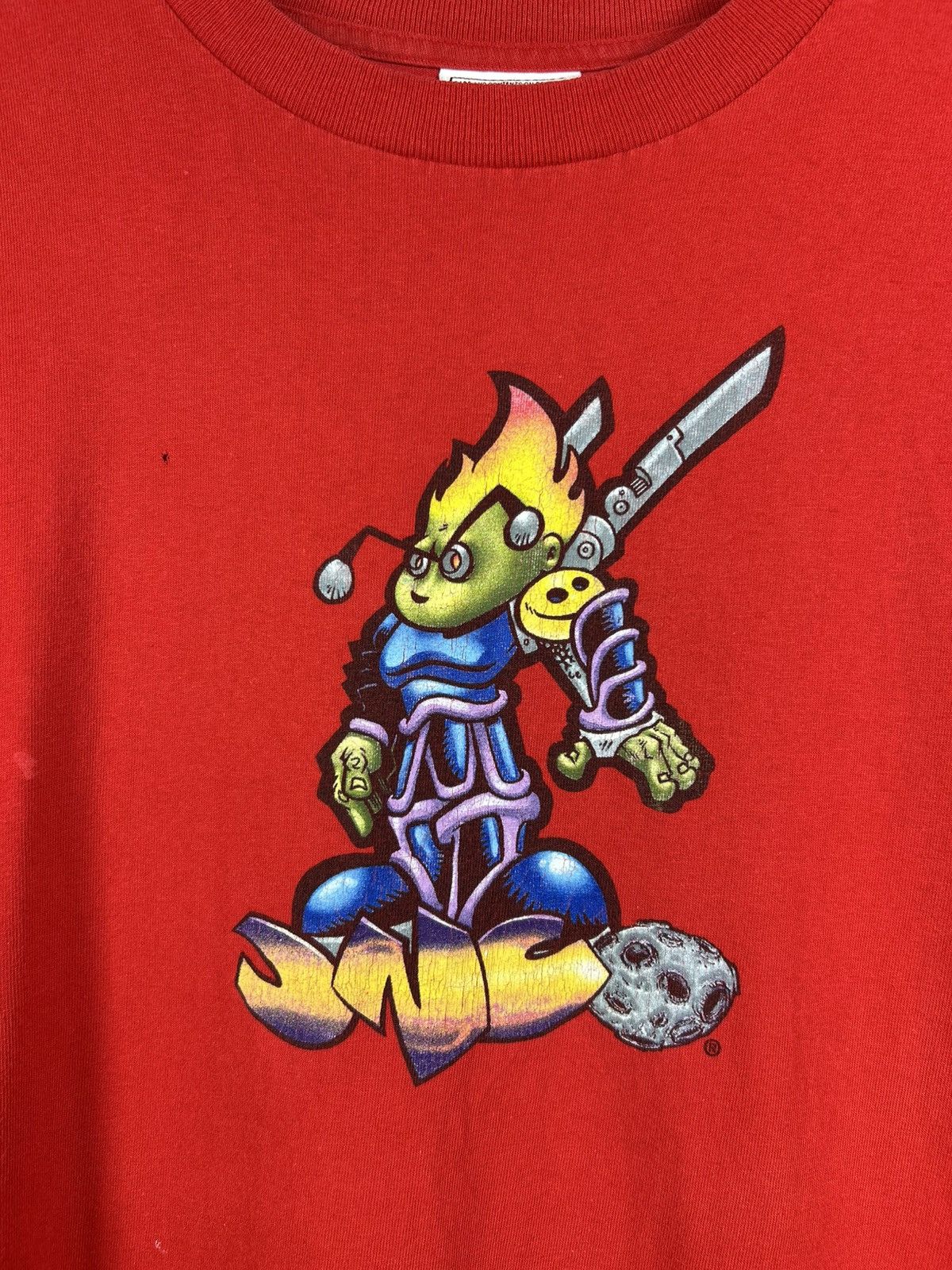 JNCO Rare Vintage 90s JNCO FlameHead T-Shirt Size XL USA Size US XL / EU 56 / 4 - 5 Thumbnail