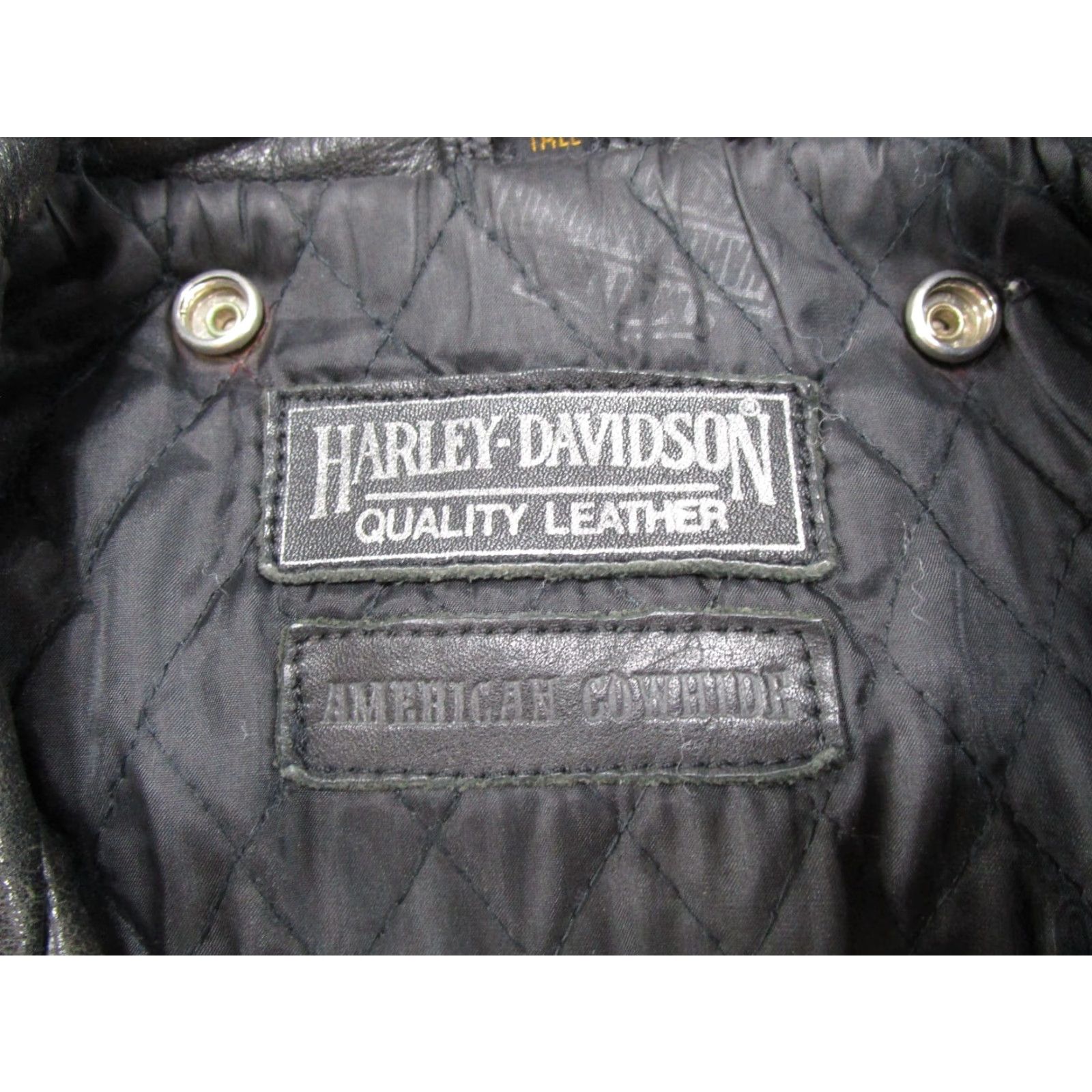 Harley Davidson VINTAGE Harley-Davidson Motorcycle Jacket Mens 50T Leather Black Wide Wing Collar Jacket Size US M / EU 48-50 / 2 - 2 Thumbnail
