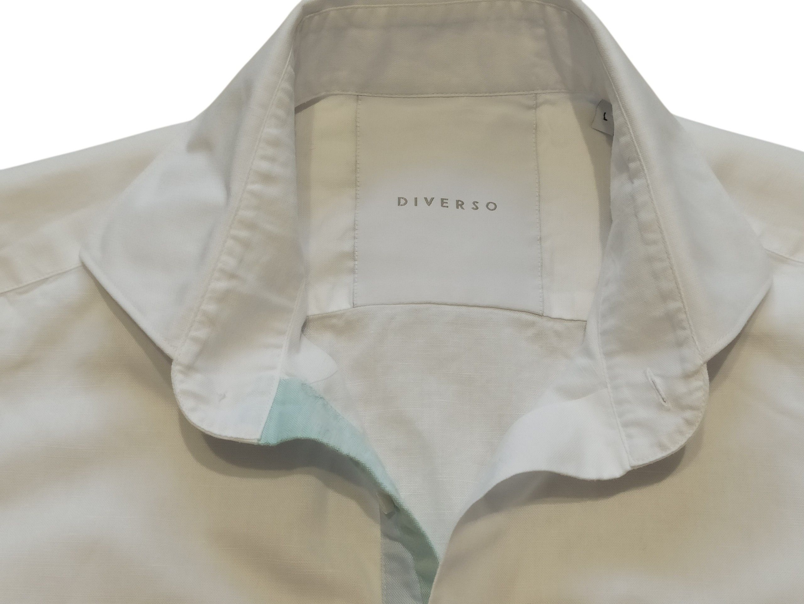Other Diverso London White Cotton Linen Shirt Italy NWOT L Size US L / EU 52-54 / 3 - 2 Thumbnail