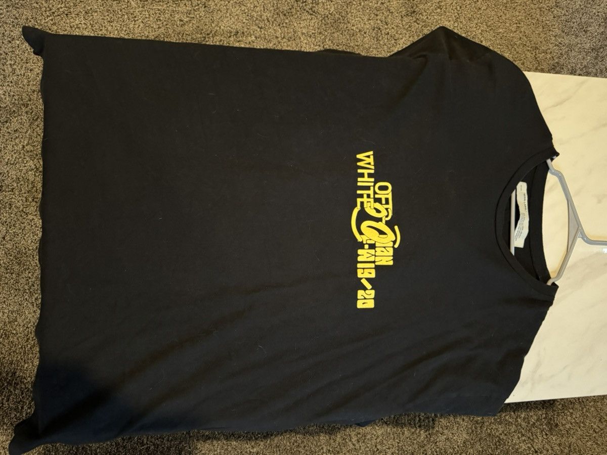 image of Off White Halftone Black And Yellow Tee Fw19/20, Men's (Size 2XL)