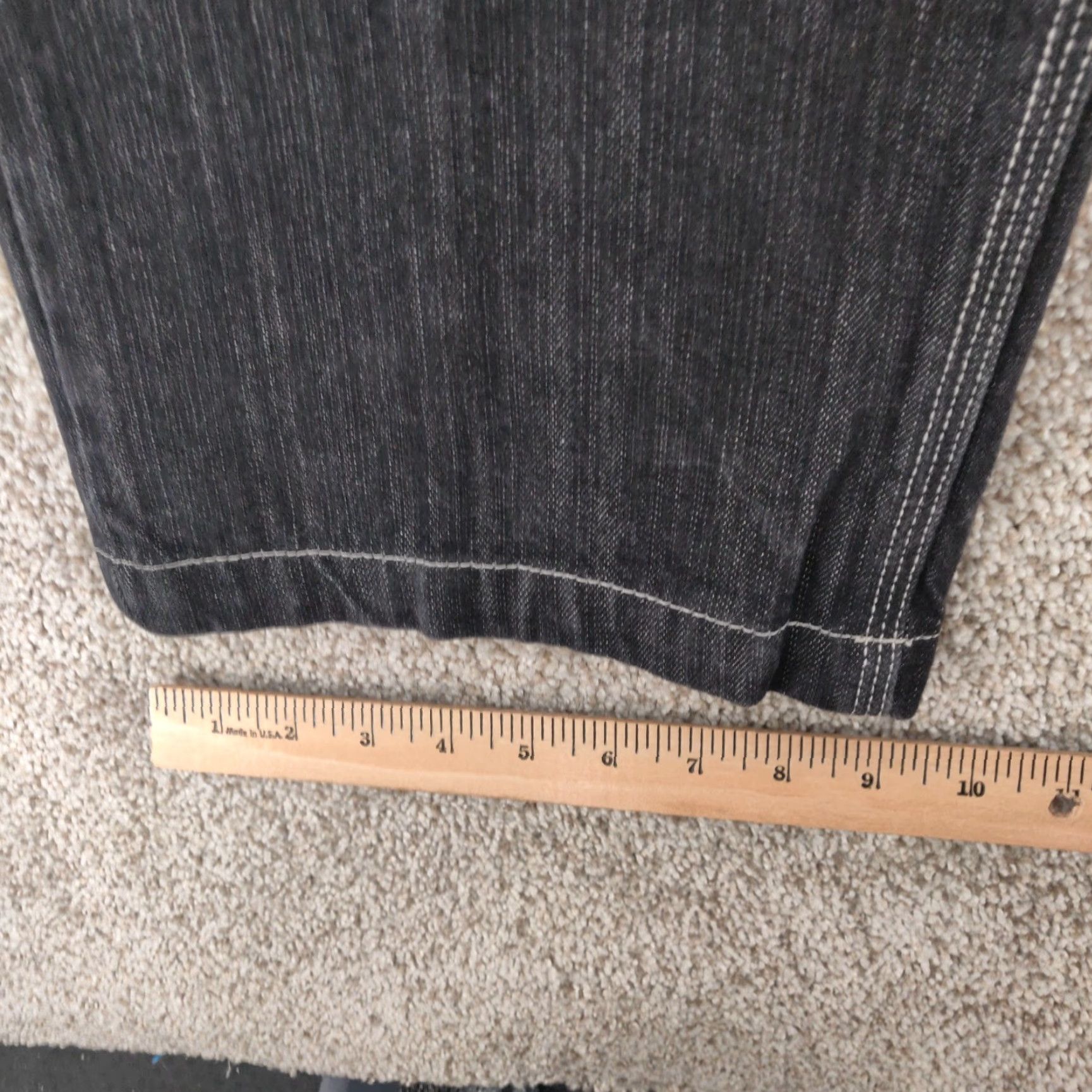 VINTAGE Lot 29 Tasmanian Devil Baggy Jeans Mens 34x33 Black Hip Hop Grunge Y2K
