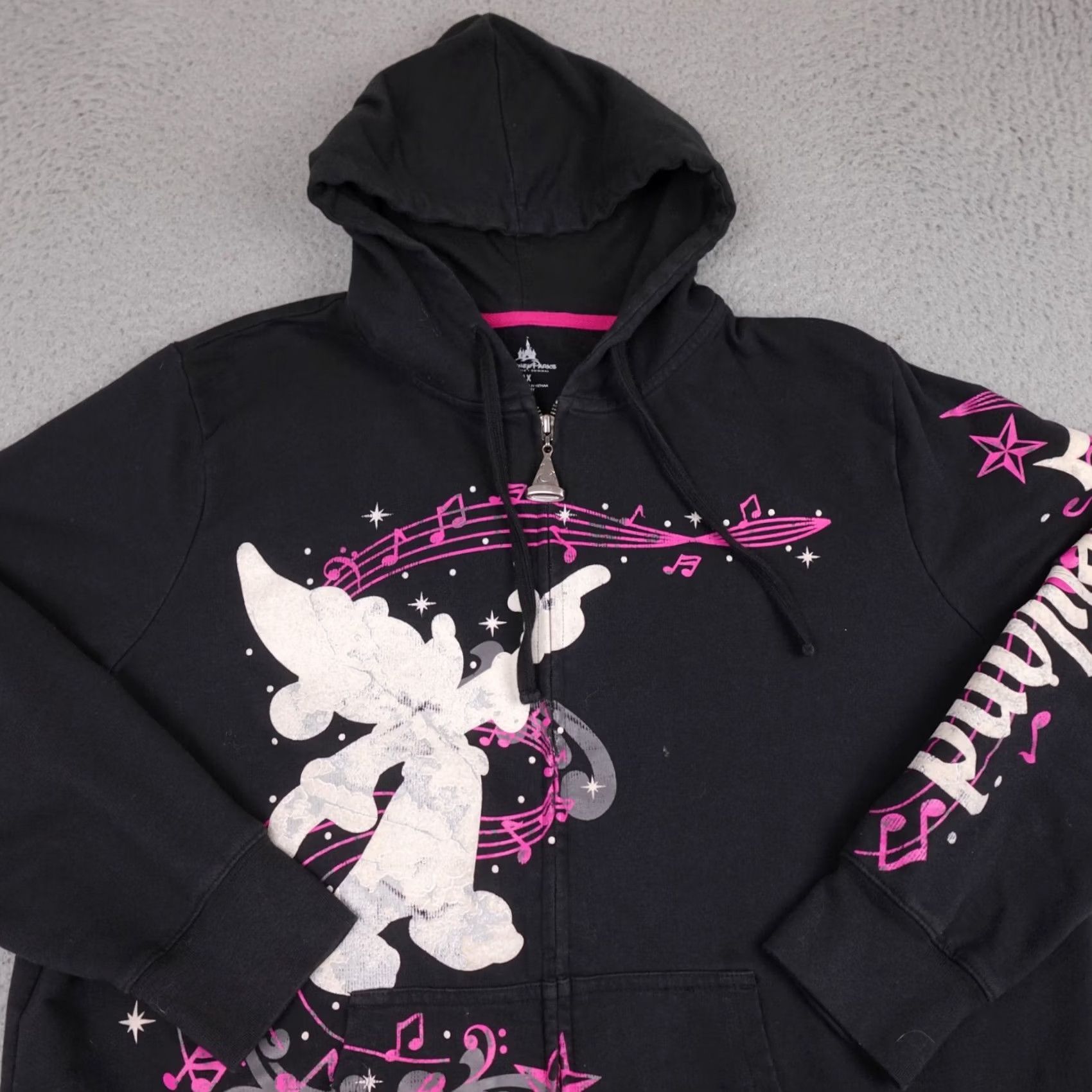 Disney Disney Mickey Mouse Sweatshirt Womens 1X Black Hoodie Zip Up 2016 Y2K Size XL / US 12-14 / IT 48-50 - 5 Thumbnail