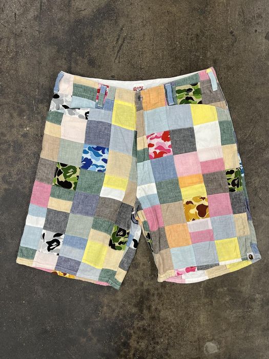 Bape best sale multicolor shorts