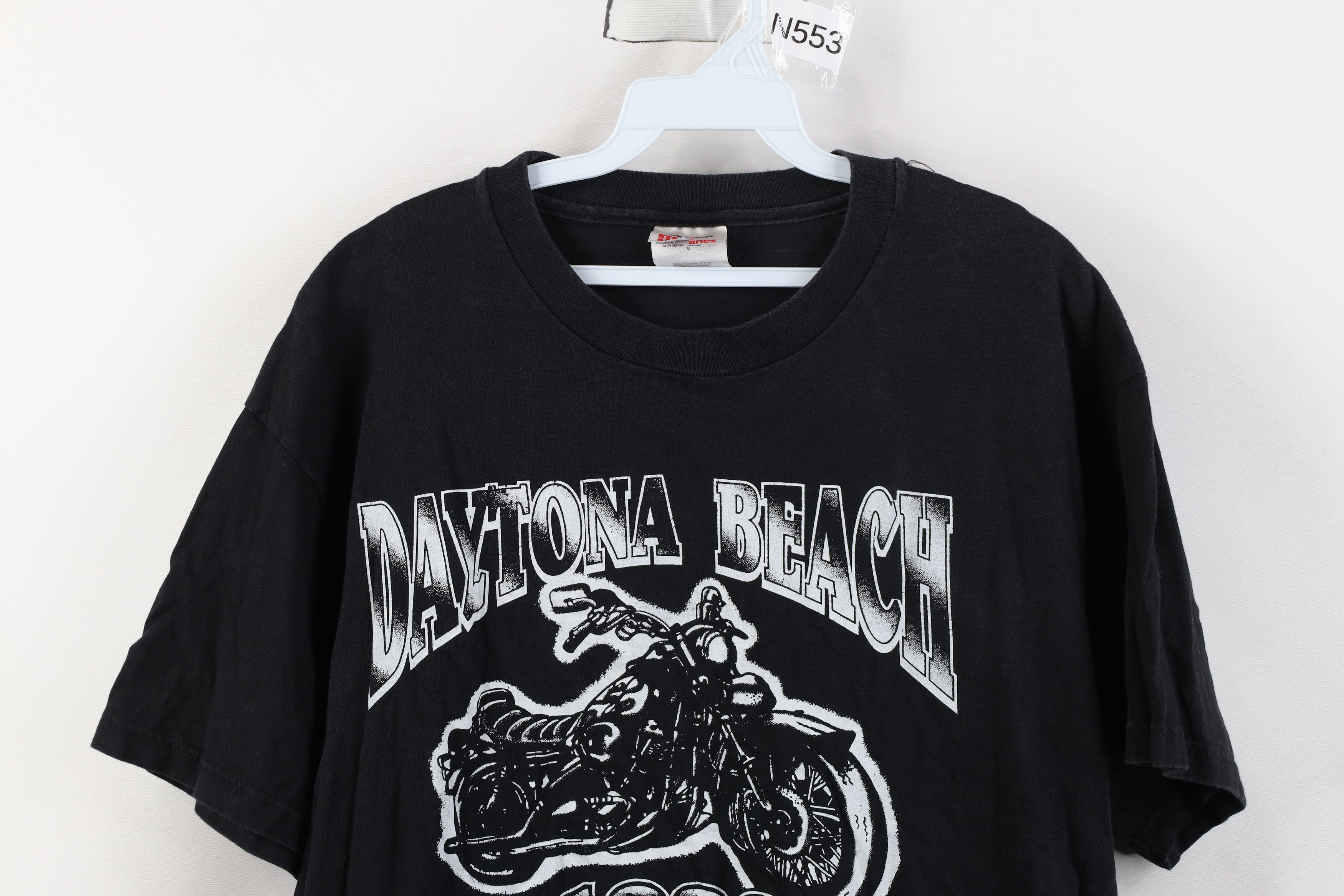 Vintage Vintage 90s 1999 Daytona Beach Bike Week Motorcycle T-Shirt Size US L / EU 52-54 / 3 - 2 Thumbnail