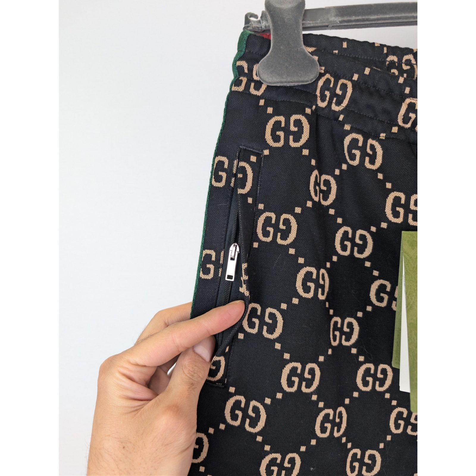 Gucci o1rshd1 Double G Jersey Jogging Pant in Black/Camel Size US 32 / EU 48 - 5 Thumbnail