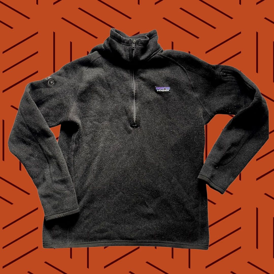 Patagonia VINTAGE Patagonia Women's Better Sweater 1/4 Zip Fleece Pullover Black L Pullover Women XS? Size L / US 10 / IT 46 - 1 Thumbnail