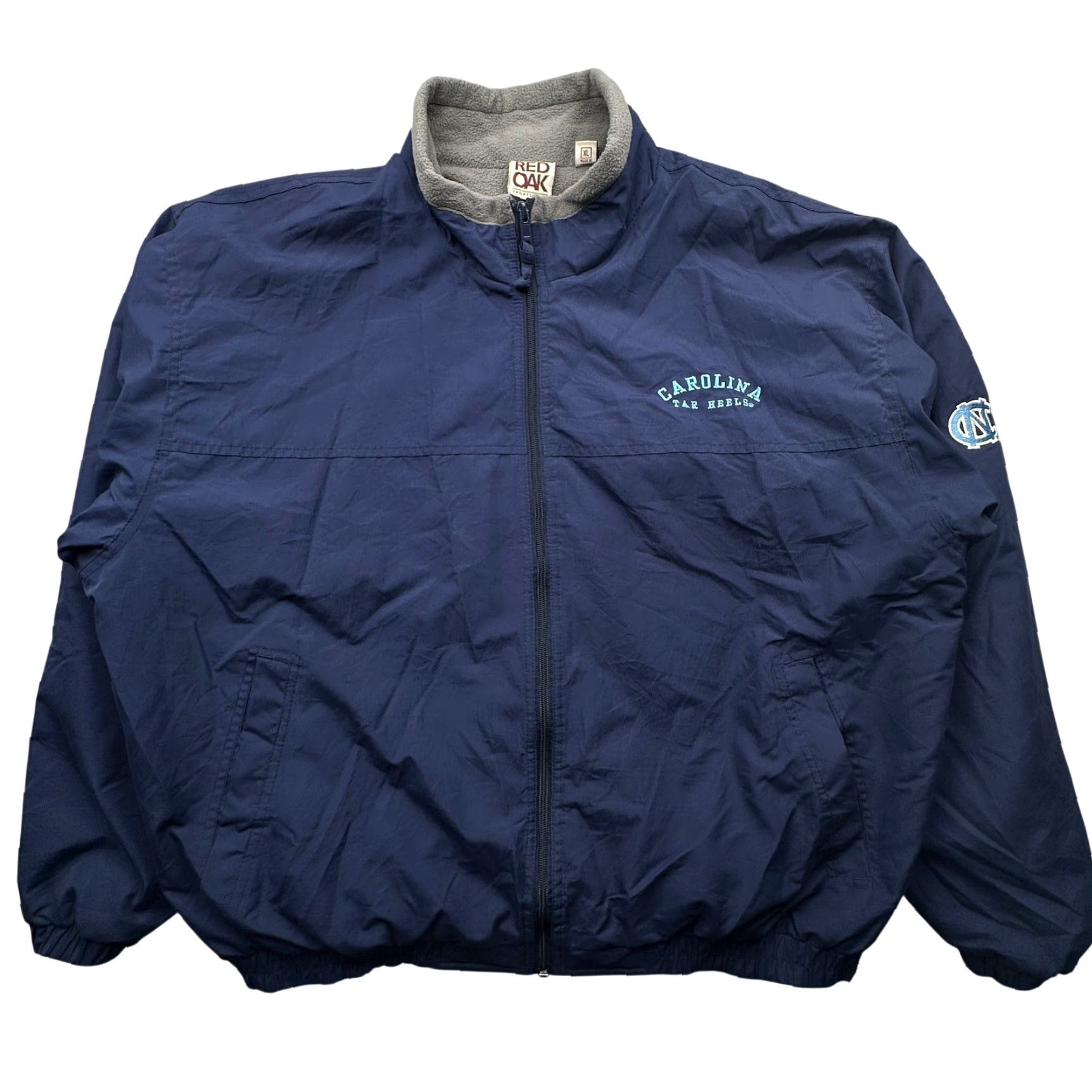 Vintage VINTAGE Red Oak North Carolina Tar Heels Micro Polar Fleece Jacket Mens XL Navy Bomber Jacket Zip Lined Solid 90s Mens Size US XL / EU 56 / 4 - 6 Thumbnail