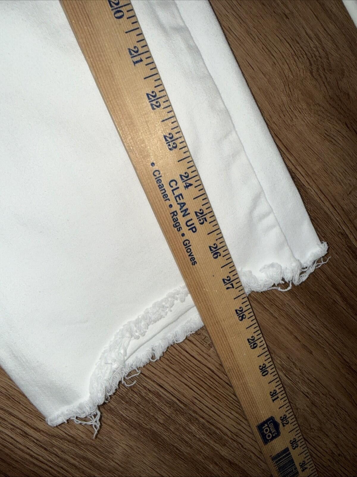 Domenico Spano Spanx EveryWear Flare Jeans High Rise 70s White Raw Hem Size 32" / US 10 / IT 46 - 8 Thumbnail