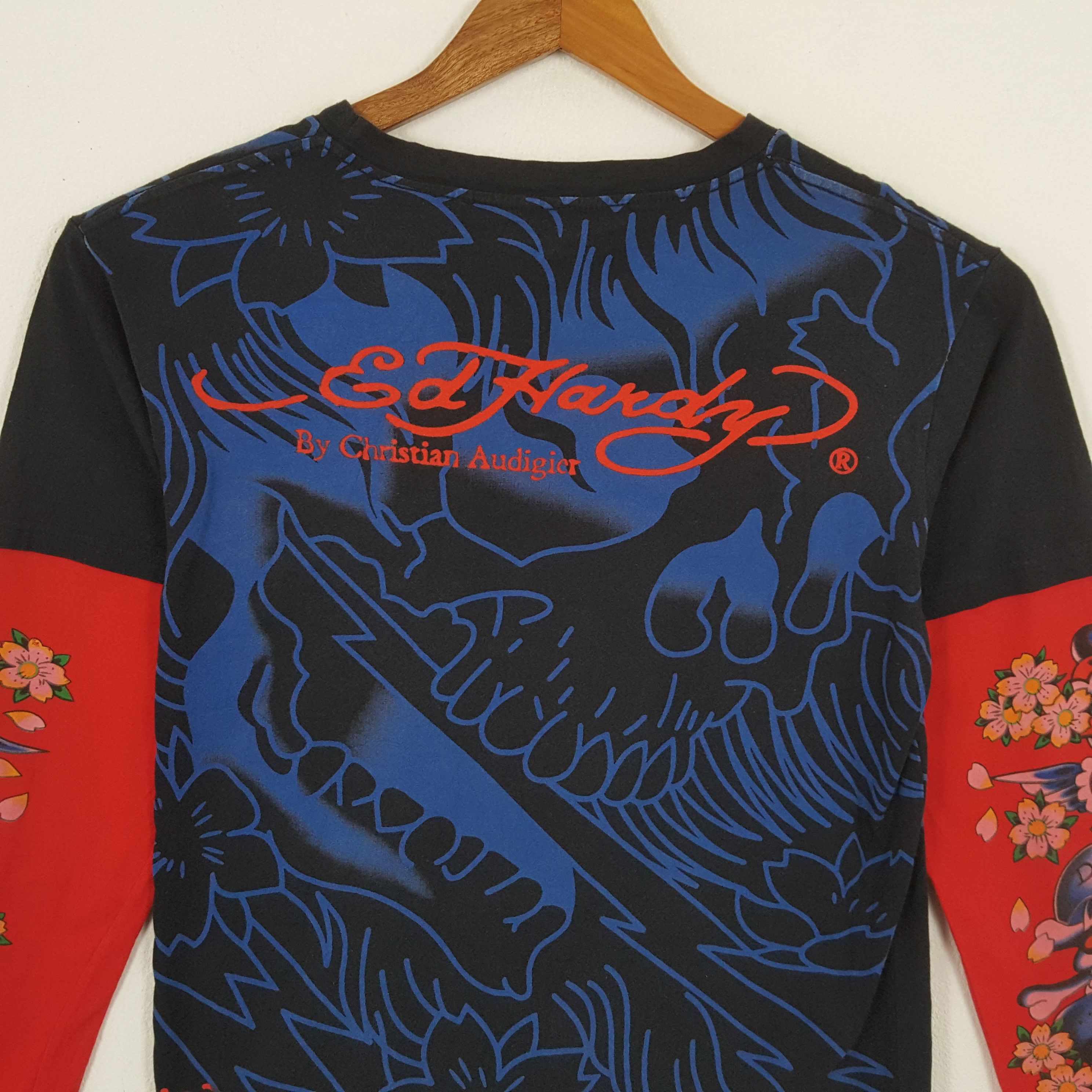 Christian Audigier × Ed Hardy × Vintage Vintage ED HARDY by CHRISTIAN AUDIGIER Italian Designer Tees Size US L / EU 52-54 / 3 - 4 Thumbnail