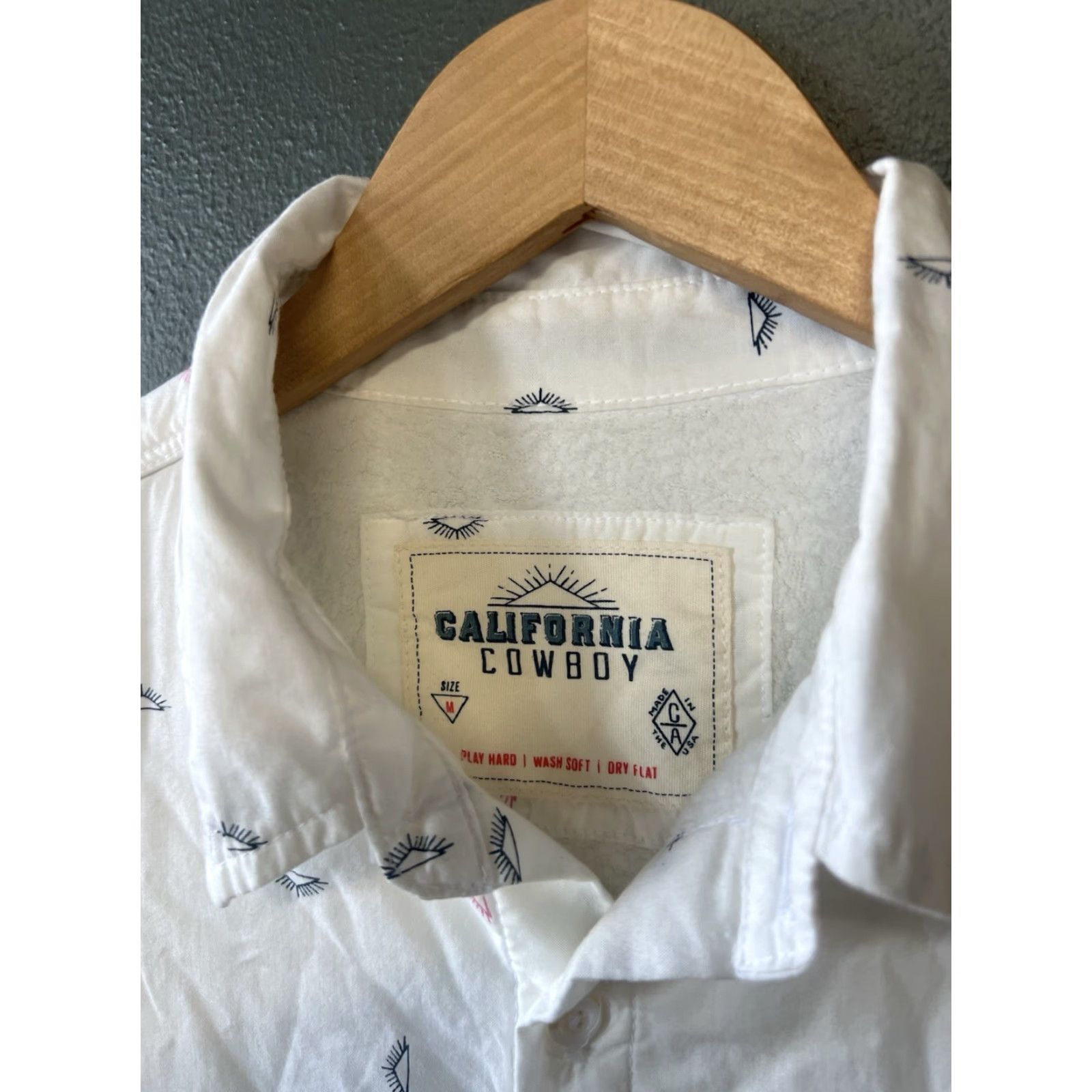 Vintage VINTAGE California Cowboy Shirt Jacket Mens M Sherpa Lined SS White Cotton Linen Blend Size US M / EU 48-50 / 2 - 3 Thumbnail