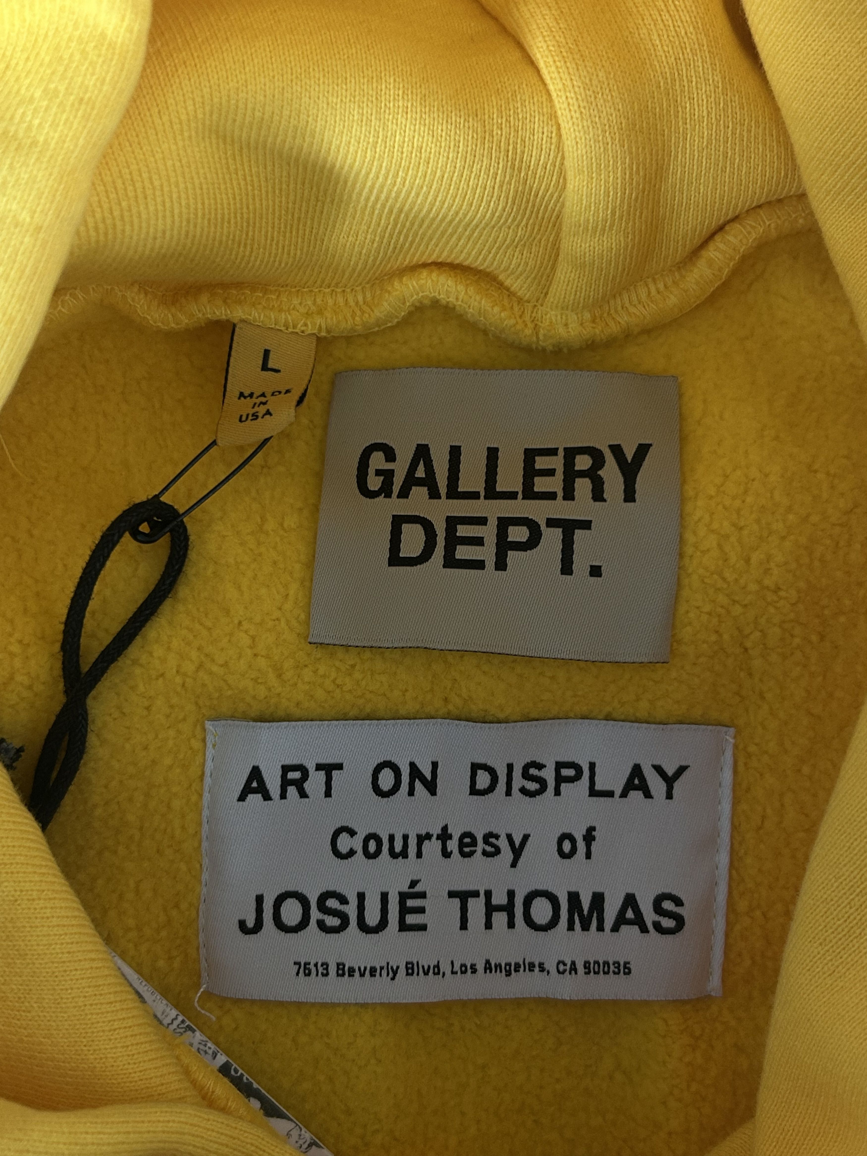Gallery Dept. Gallery Dept Yellow & Black DEPT Logo Cut Off Hoodie Size US L / EU 52-54 / 3 - 3 Thumbnail