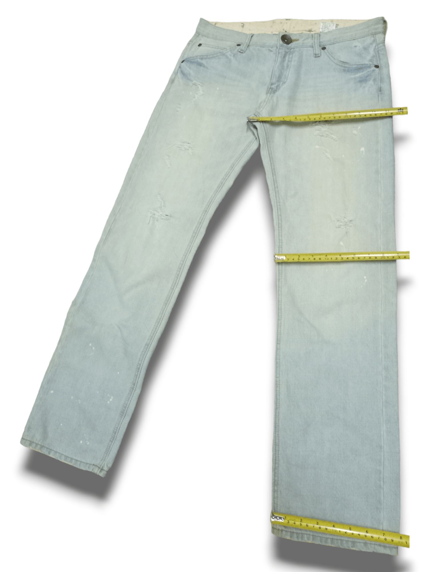 Japanese Brand Vintage Japanese Brand Painted Splatter Distress Loose Jeans Size US 33 - 11 Thumbnail