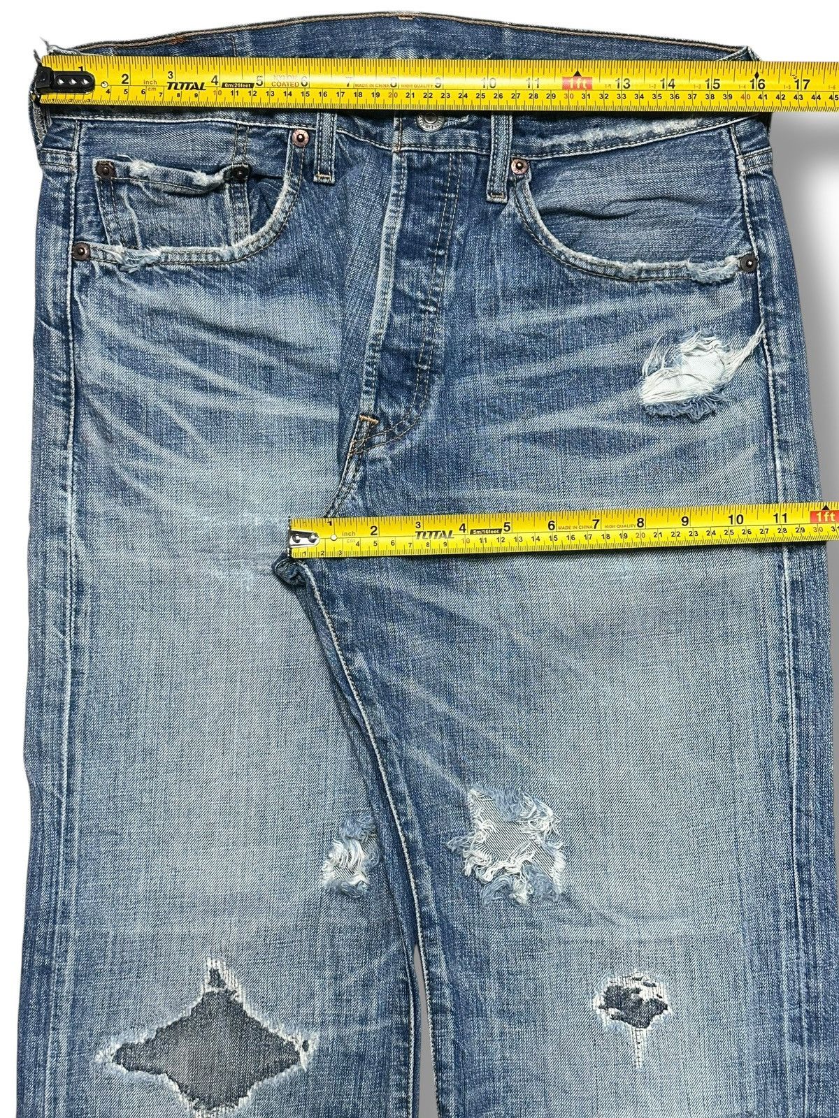 Levi's Levis 501 Vintage Distressed Straight Jean Faded Wash Size US 32 / EU 48 - 19 Thumbnail