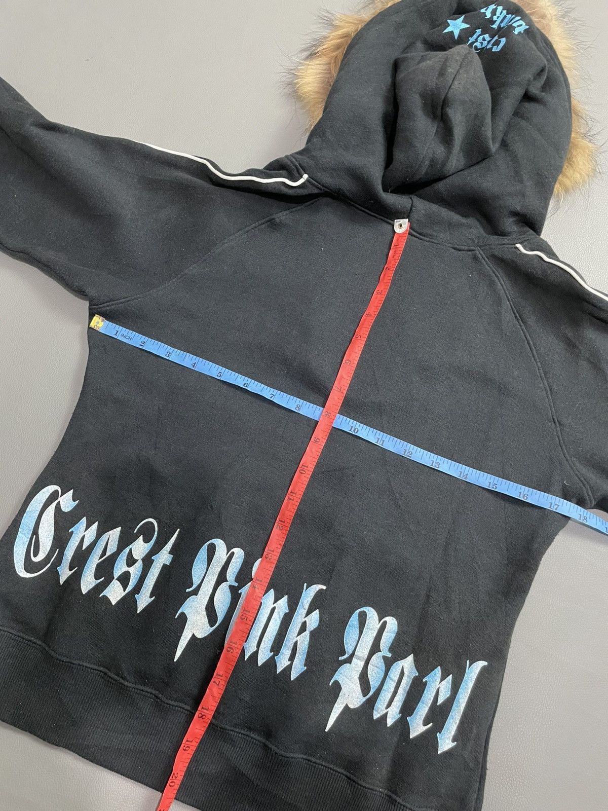 Japanese Brand Killa Street Poem Fur Hoodie goth style Size XS / US 0-2 / IT 36-38 - 9 Thumbnail