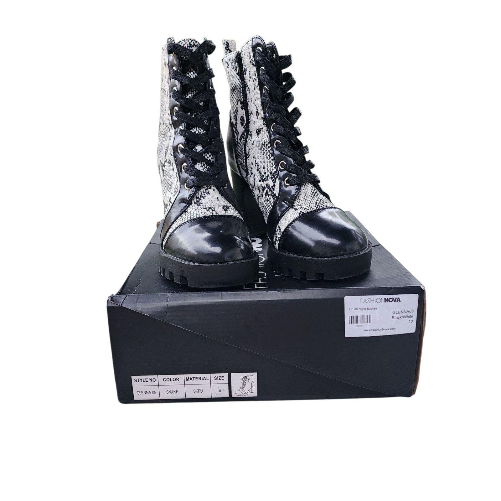 Designer Fashion Nova Up All Night Booties Glenna Platform Boots 10 Size US 10 / IT 40 - 2 Thumbnail