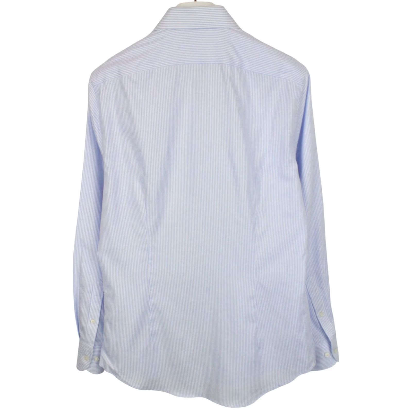 Suitsupply Suitsupply Try On Extra Slim Fit Formal Shirt Men's 42 / 16 1/2 Pinstriped Shirt - Blue - Cotton - Button-Up - Mens Size 42R - 2 Thumbnail