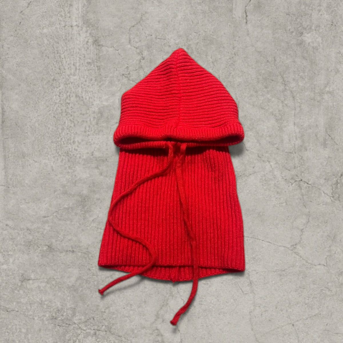 Japanese Brand Vintage style red bonnet snood hood scarf hat. One size Size ONE SIZE - 4 Thumbnail
