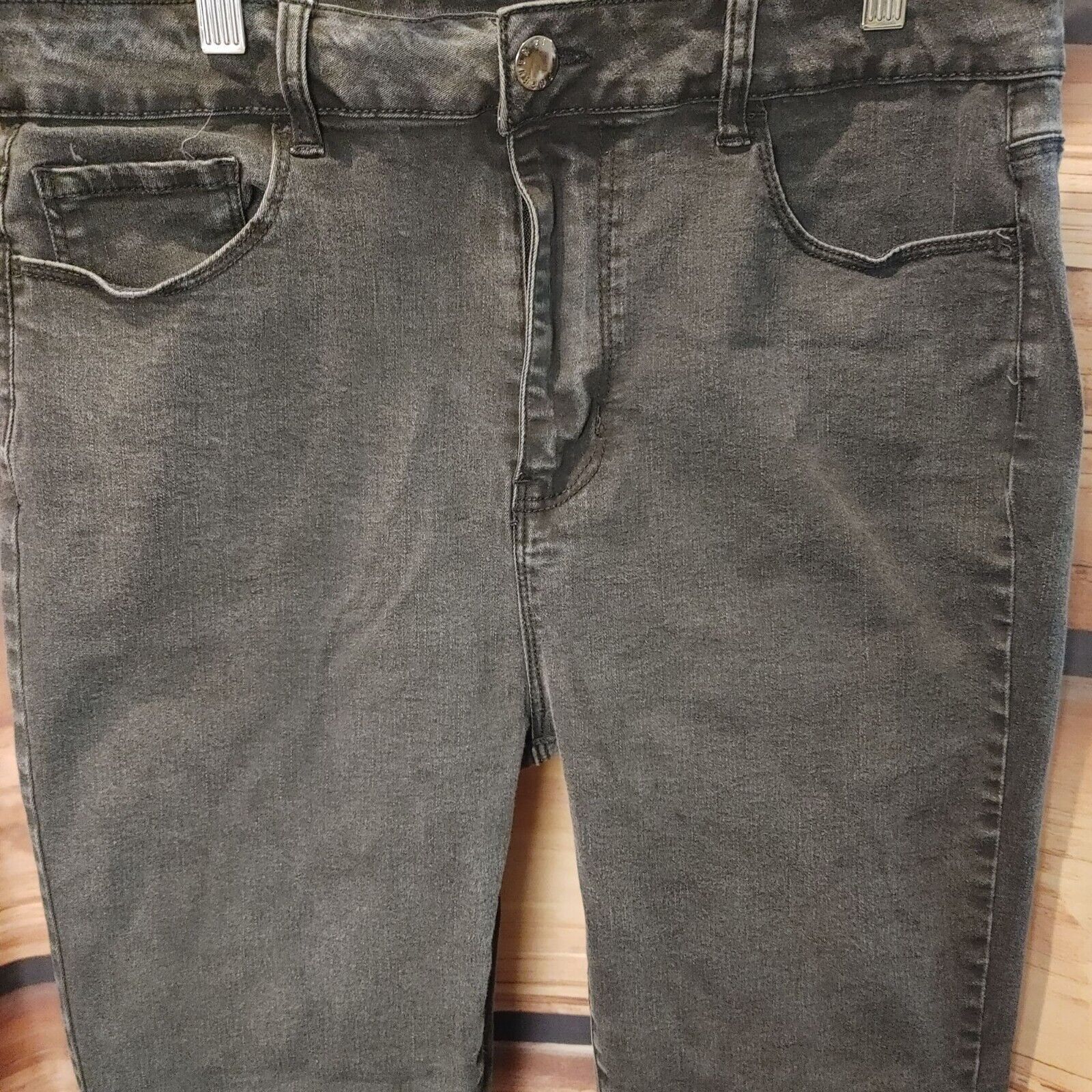 Other Forever 21+ Women's Black Denim Ankle Cropped Skinny Jeans Size 36" / US 14 / IT 50 - 2 Thumbnail