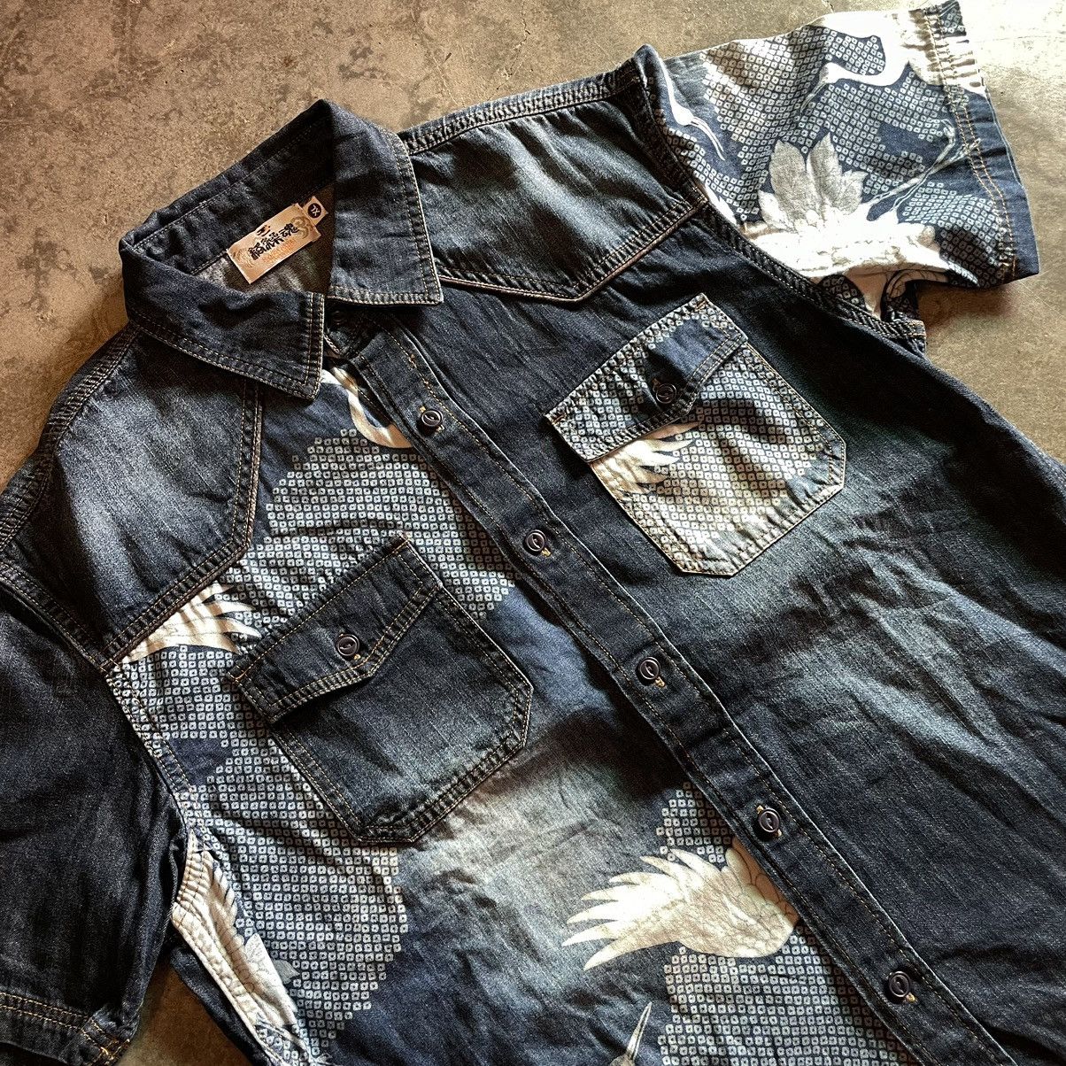 Other Beautiful Karakuri Japanese Designer Motive Denim Button Ups Size US M / EU 48-50 / 2 - 2 Thumbnail