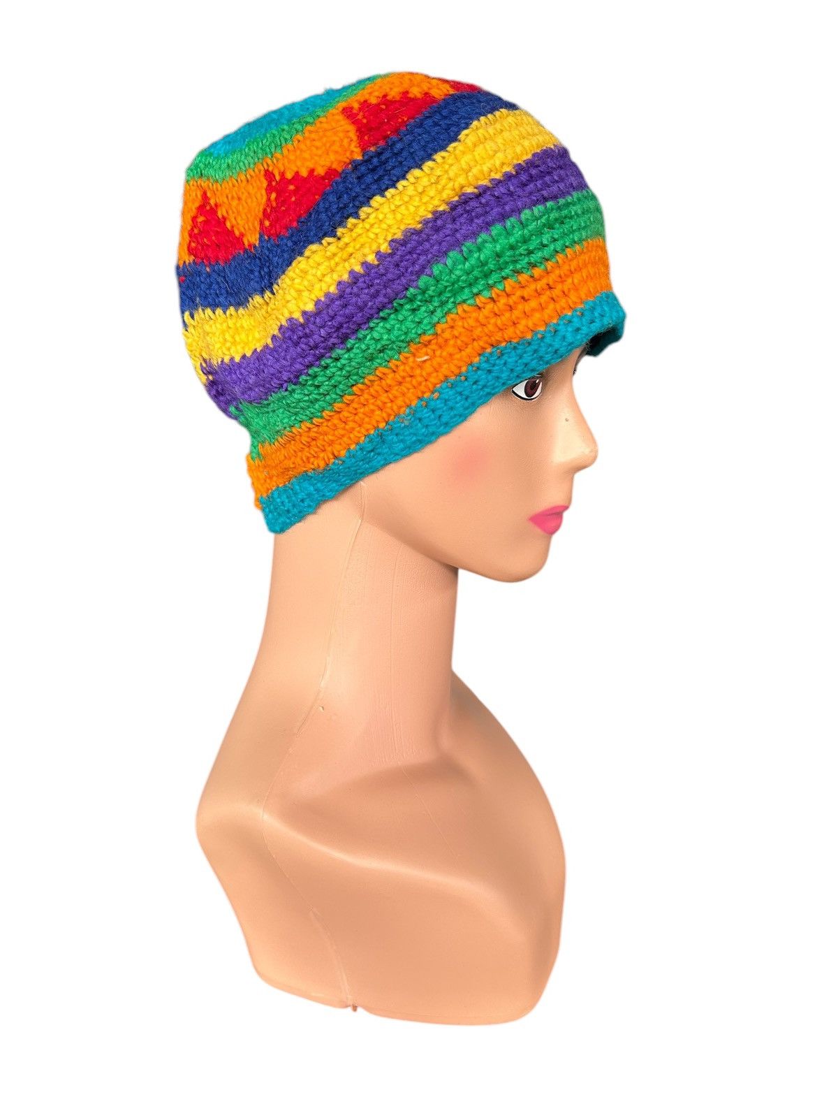 Japanese Brand × Kapital × Vintage Crochet Knitted Handmade Beanie Hats Size ONE SIZE - 2 Thumbnail