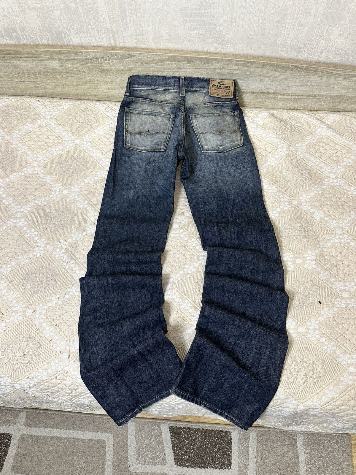 Jack & Jones 🔥 Jack & Jones Distressed Blue Wash Flared Denim Jeans Pants Size US 29 - 2 Thumbnail