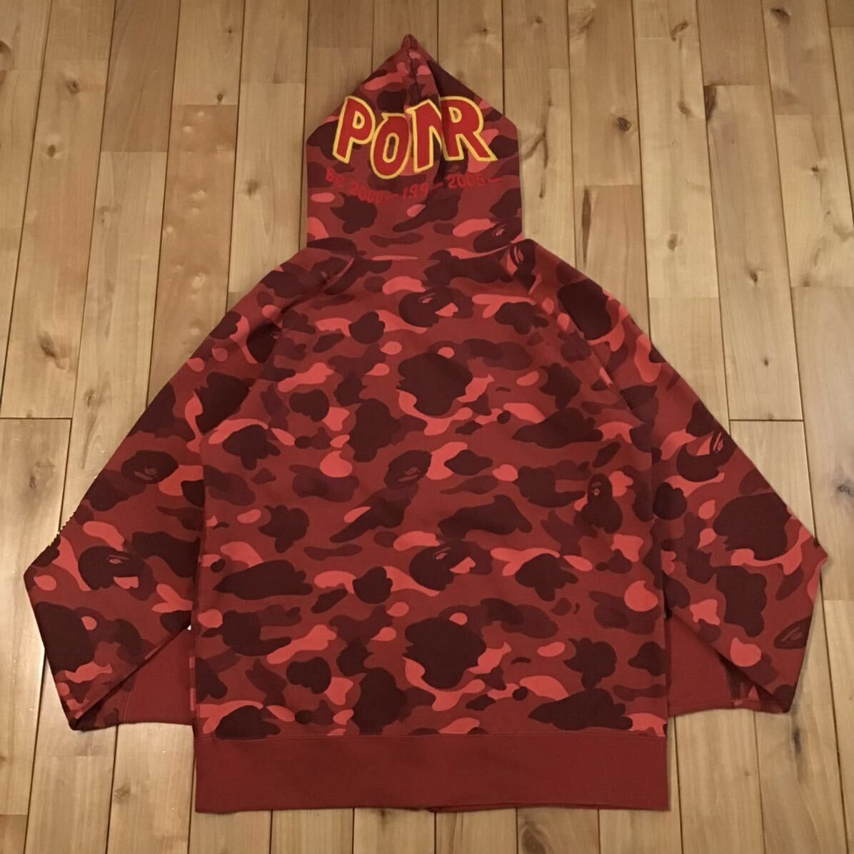 Bape shark hoodie red camo clearance