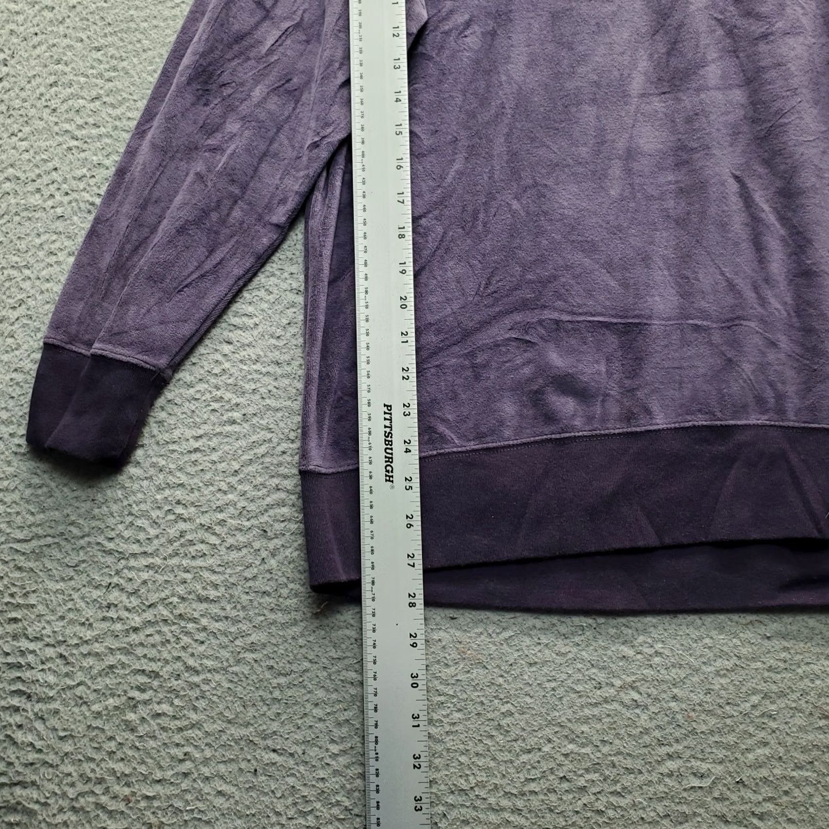 Vintage Aéropostale Velour Pullover Hoodie Women XS Purple Cotton Long Sleeve Drawstring Hoodie Women XS Purple Velour Pullover COTTON Long Sleeve Size XS / US 0-2 / IT 36-38 - 3 Thumbnail