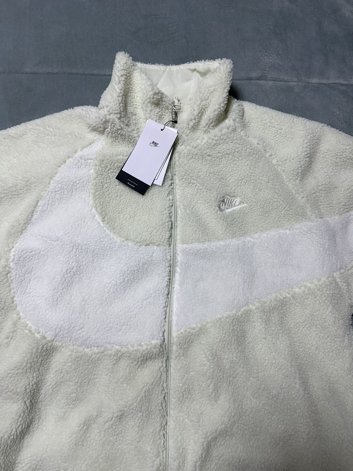 Nike Nike Big Swoosh Reversible Boa Jacket XXL Sea Glass/Sail 