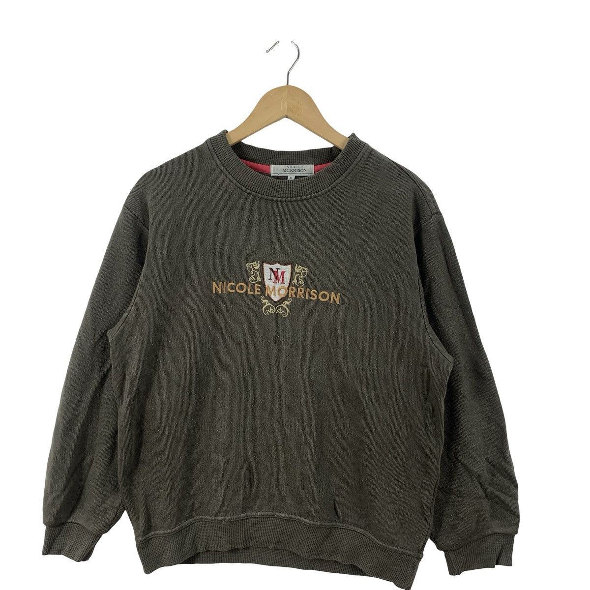 Other Nicole Morrison Embroidered Crest Crewneck Sweatshirt Olive Size M / US 6-8 / IT 42-44 - 5 Thumbnail