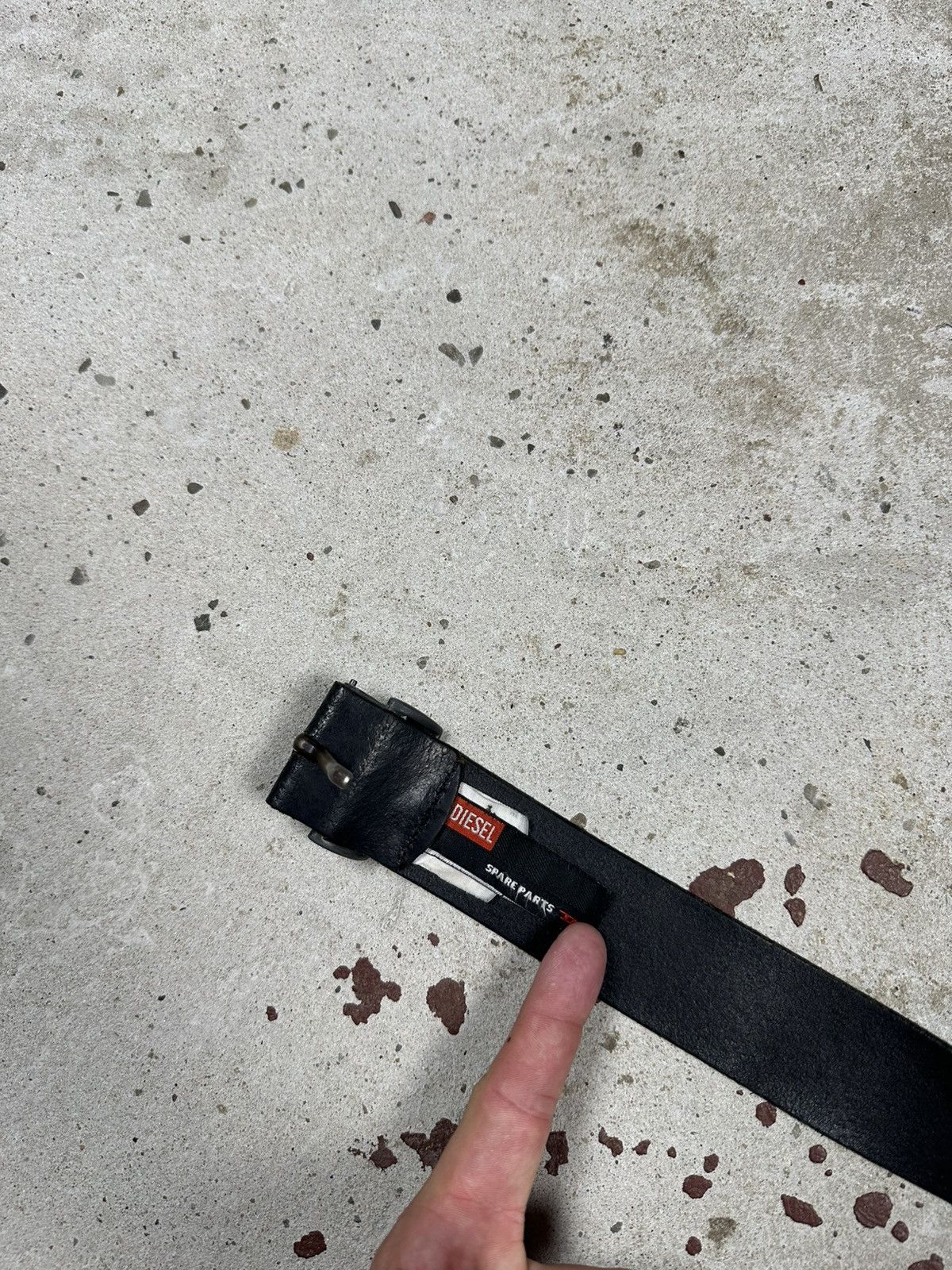 Diesel Vintage Y2K Diesel Black Genuine Leather Belt Small Logo Size 32 - 9 Thumbnail