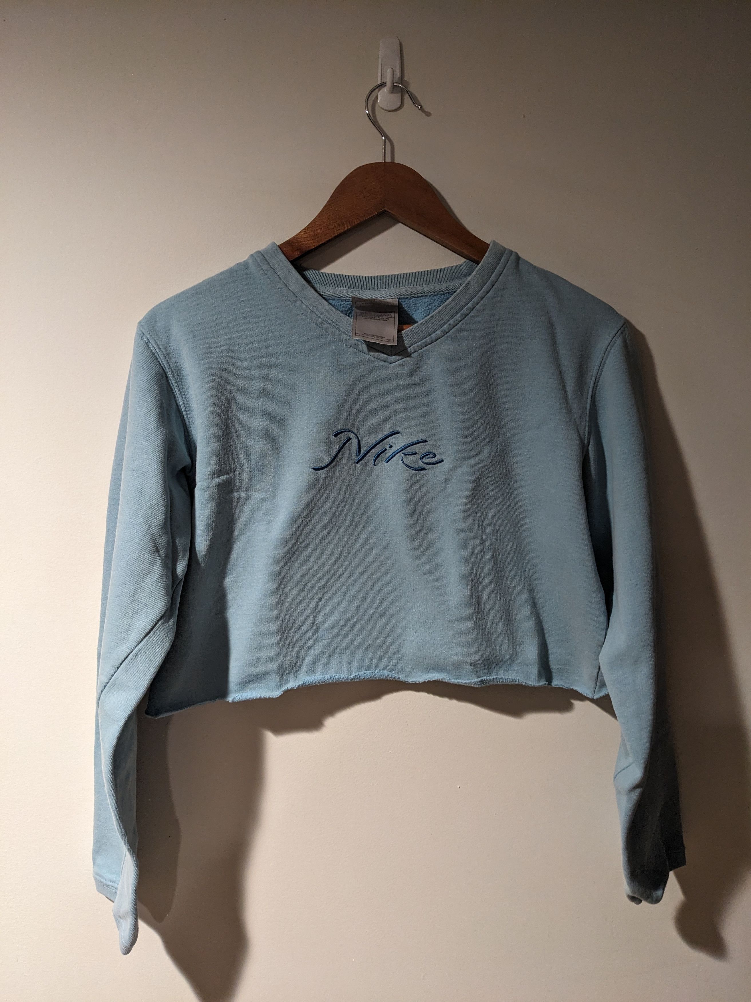 Nike × Vintage Vintage Y2K Nike Spell Out Logo Small Cropped Sweatshirt Size S / US 4 / IT 40 - 1 Thumbnail