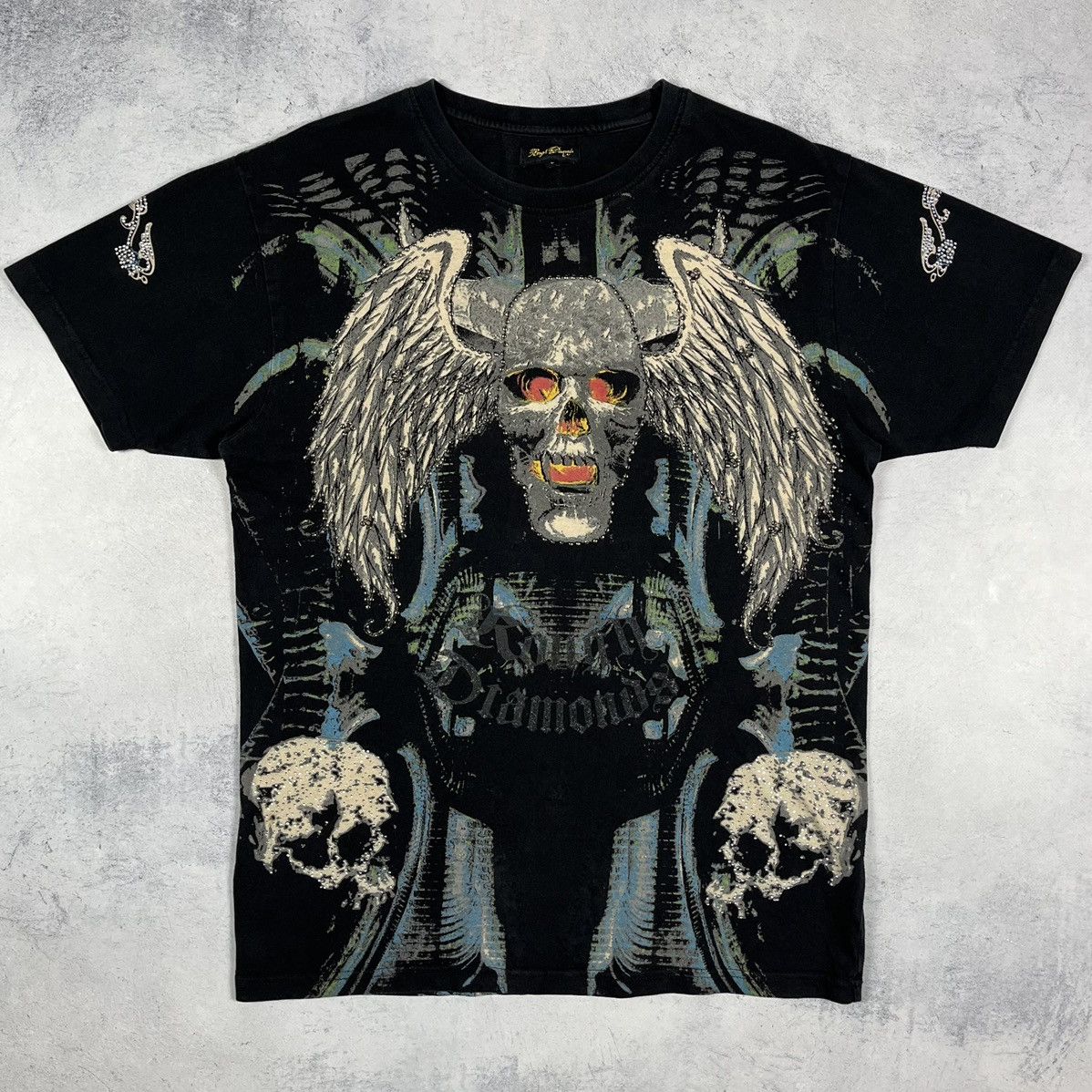 Affliction Vintage Affliction style Crazy All Over Print T shirt 00’s Size US L / EU 52-54 / 3 - 2 Thumbnail