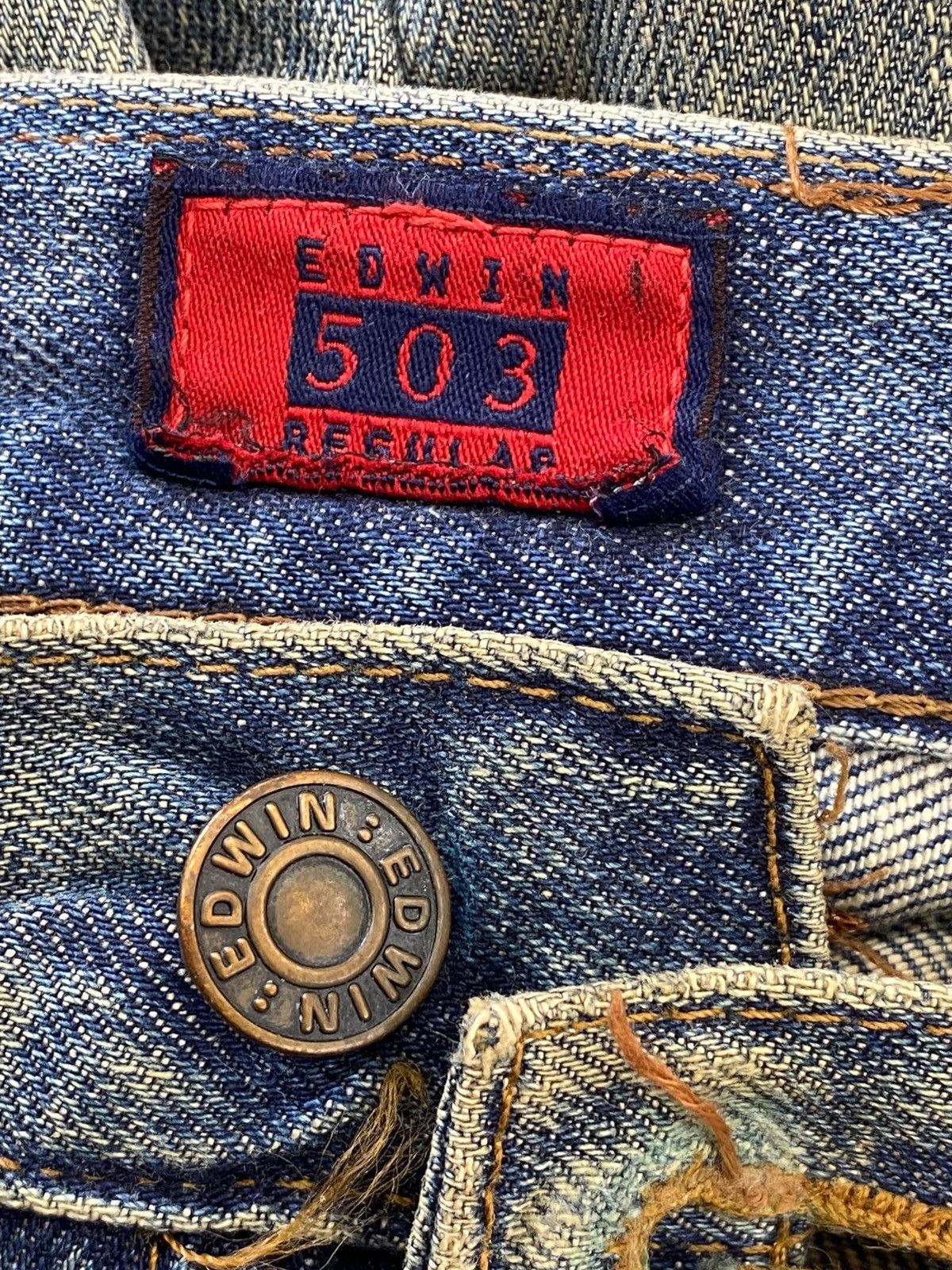 Edwin Edwin 503 Mud Wash Whiskered Style Boot Cut Jeans Size US 30 / EU 46 - 11 Thumbnail