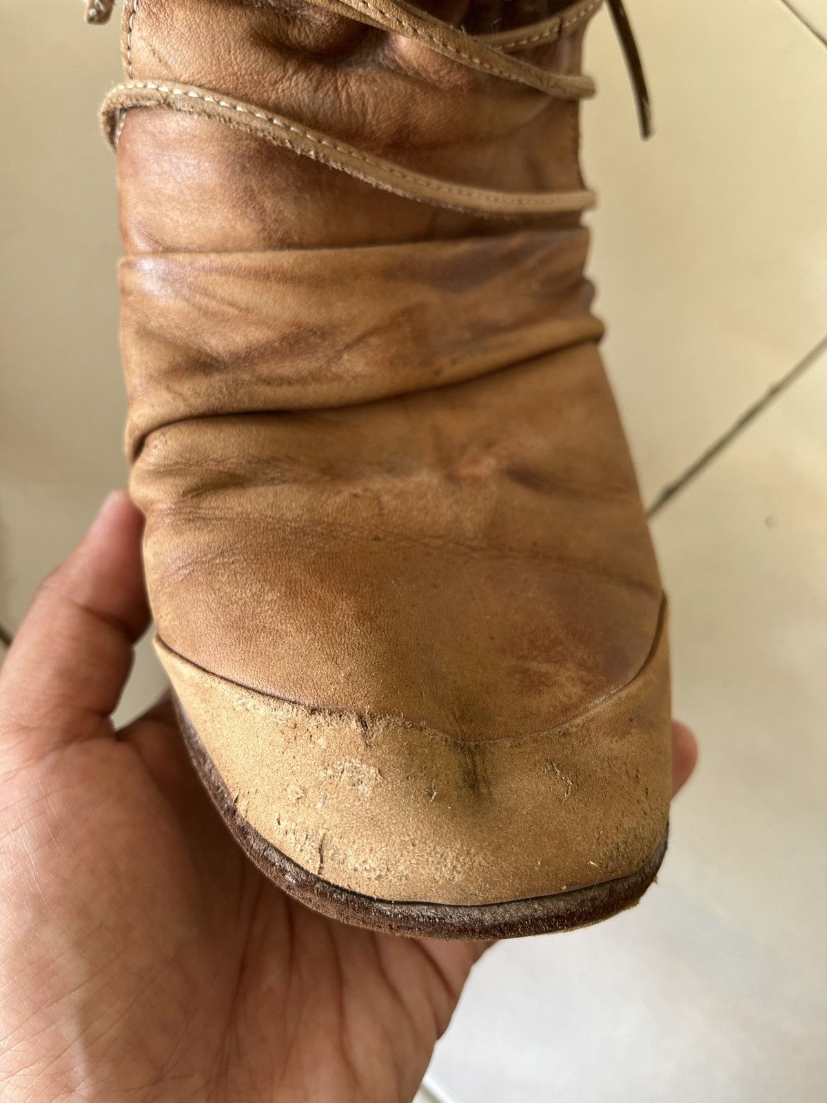 Japanese Brand 2000’s Whoop EE Lace Up Boots Size US 8 / EU 41 - 6 Thumbnail