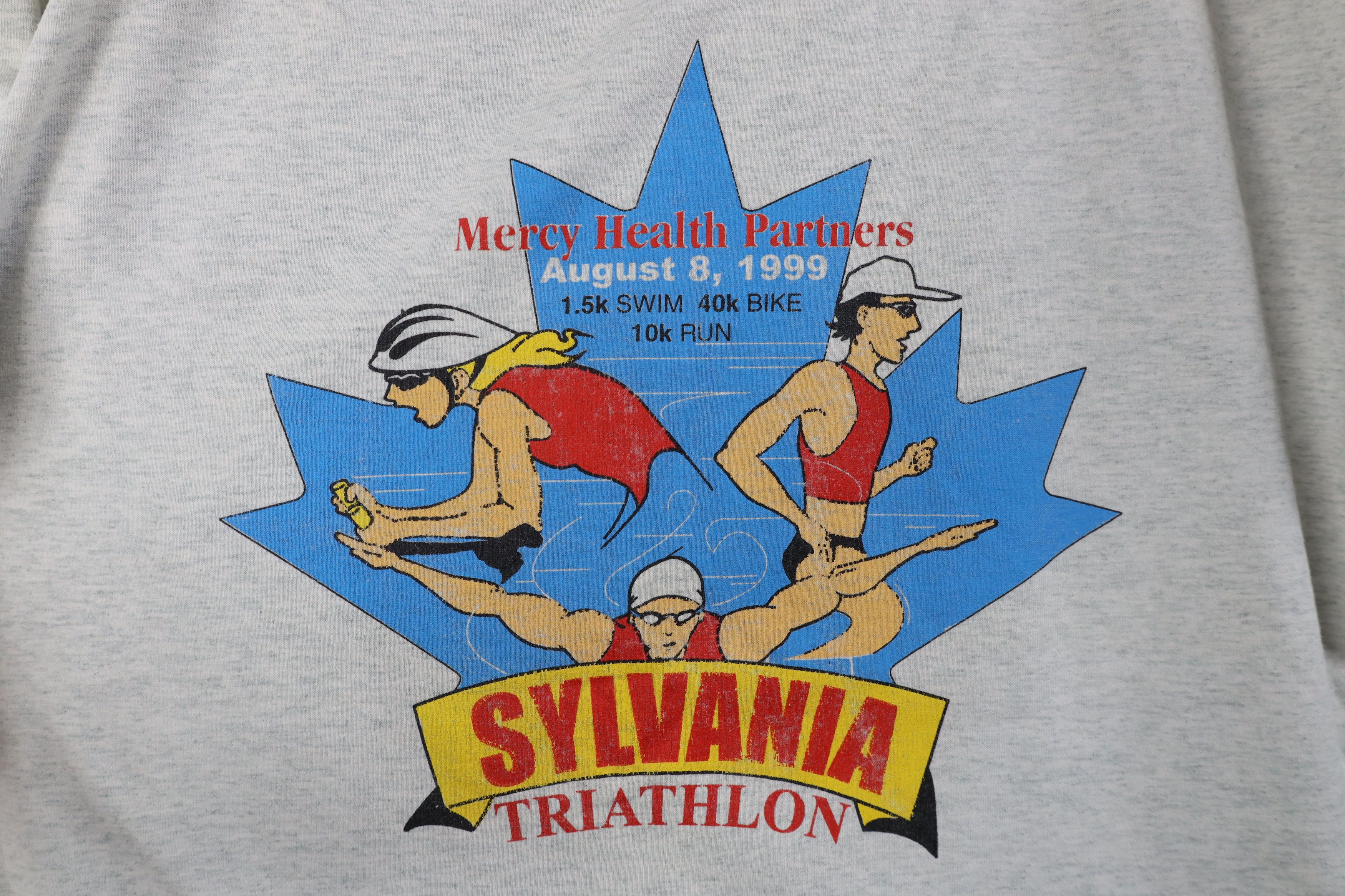 Vintage Vintage 90s Streetwear Spell Out Sylvania Triathlon T-Shirt Size US XL / EU 56 / 4 - 4 Thumbnail