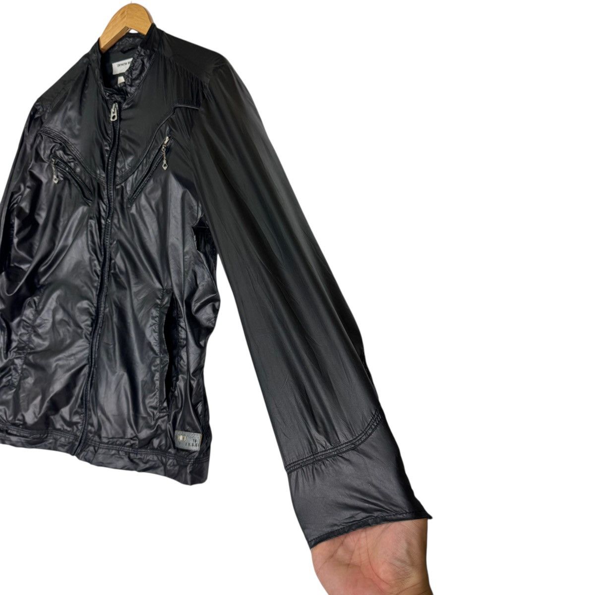 Diesel Diesel Leather Nylon Jacket DMB-W: RR55 Size US M / EU 48-50 / 2 - 7 Thumbnail