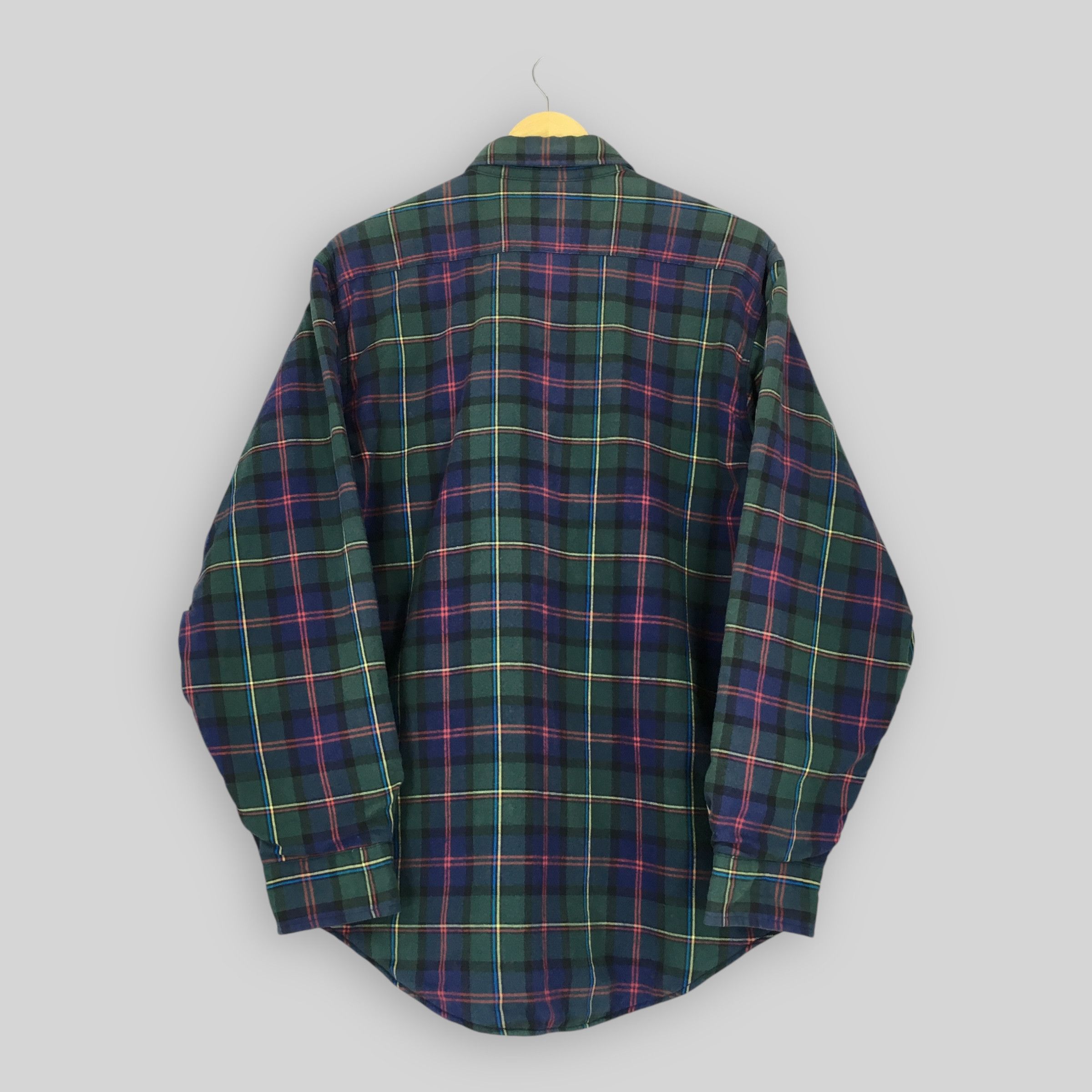 Flannel Vintage 90s LL Bean Lined Canvas Checkered Flannel Shirt M Size US M / EU 48-50 / 2 - 7 Thumbnail