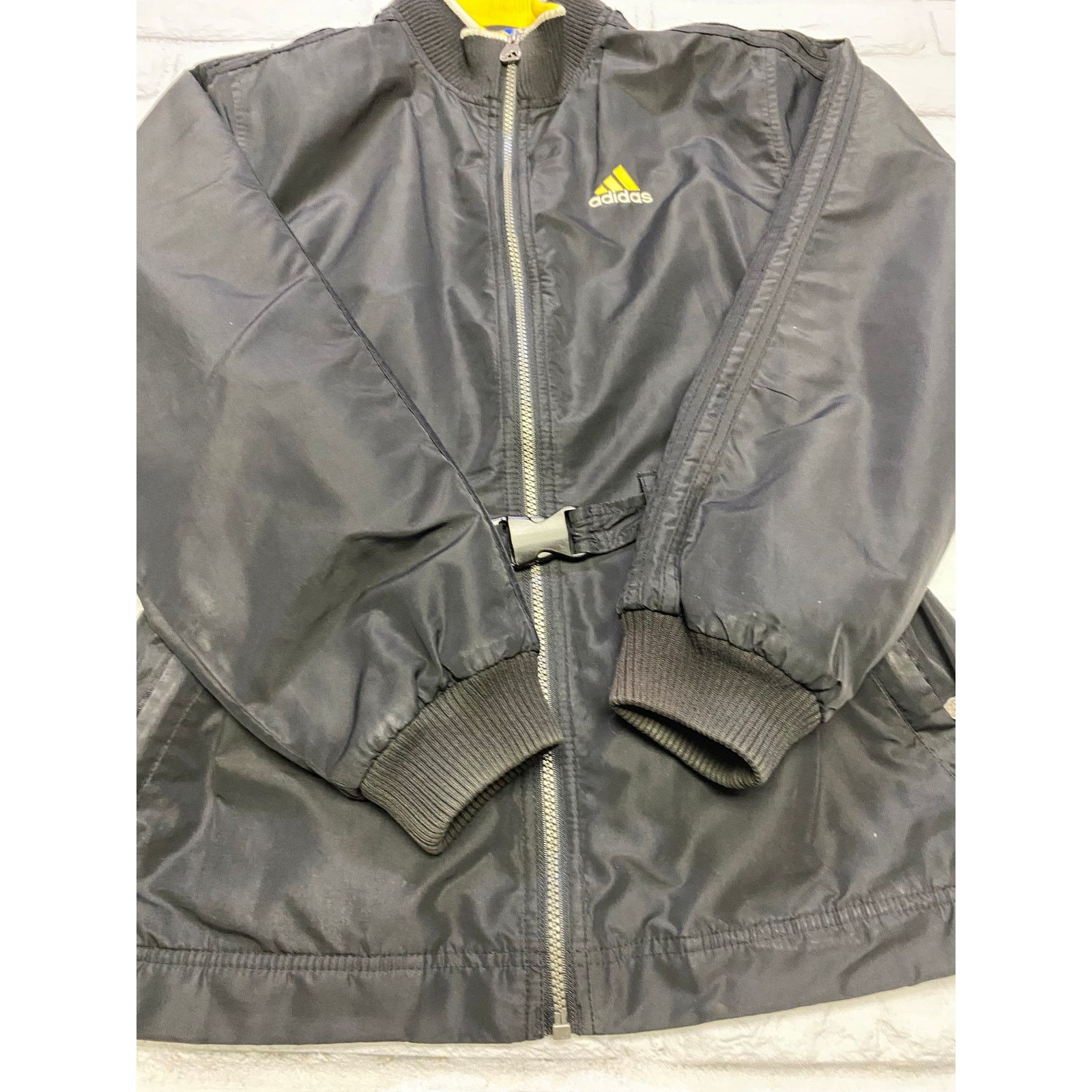 Adidas Vintage 90s Adidas Windbreaker with fleece Black Small Size S / US 4 / IT 40 - 4 Thumbnail
