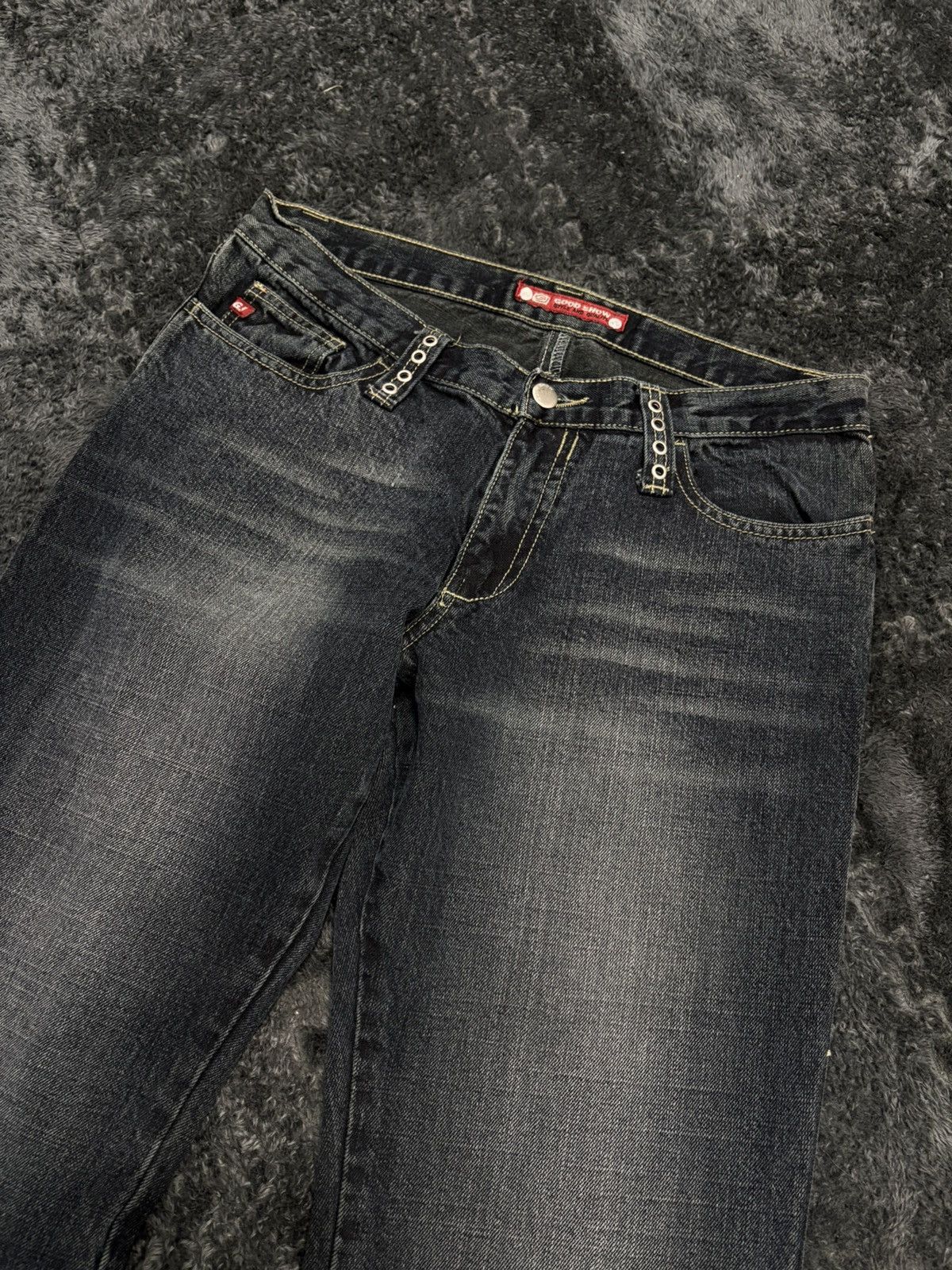 Miss Sixty Rare Studded Y2K Wide Flared Fit Jeans Miss Me Style Size 27" / US 4 / IT 40 - 2 Thumbnail