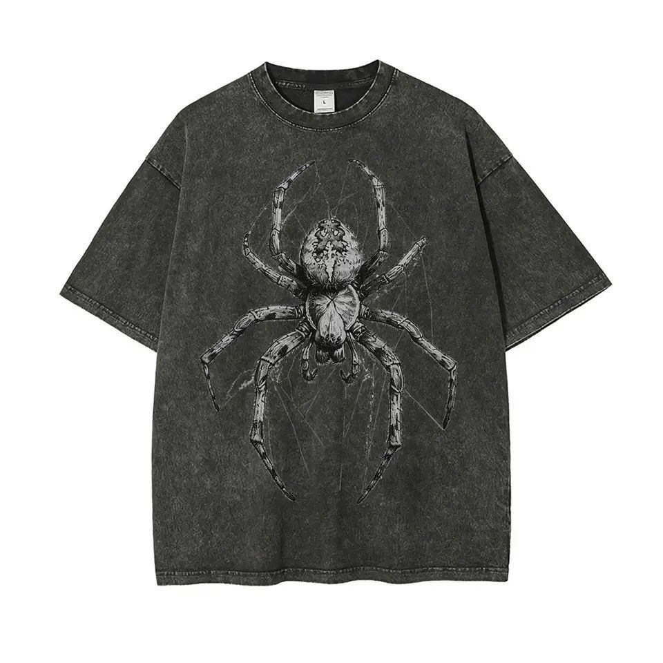 Vintage Gothic Punk Distressed Spider Print Tee Shirt Size US S / EU 44-46 / 1 - 1 Thumbnail