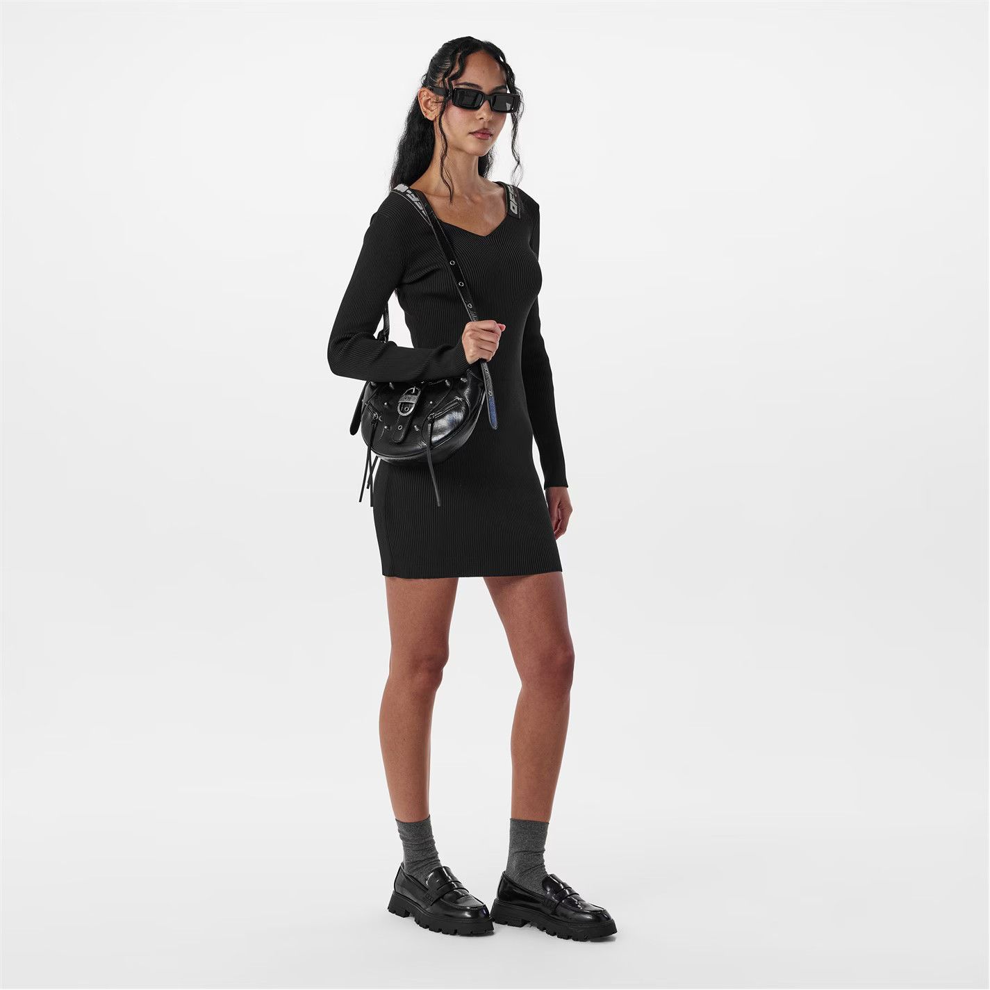 Off-White o1y1125 Mini Dress in Black Size M / US 6-8 / IT 42-44 - 6 Thumbnail